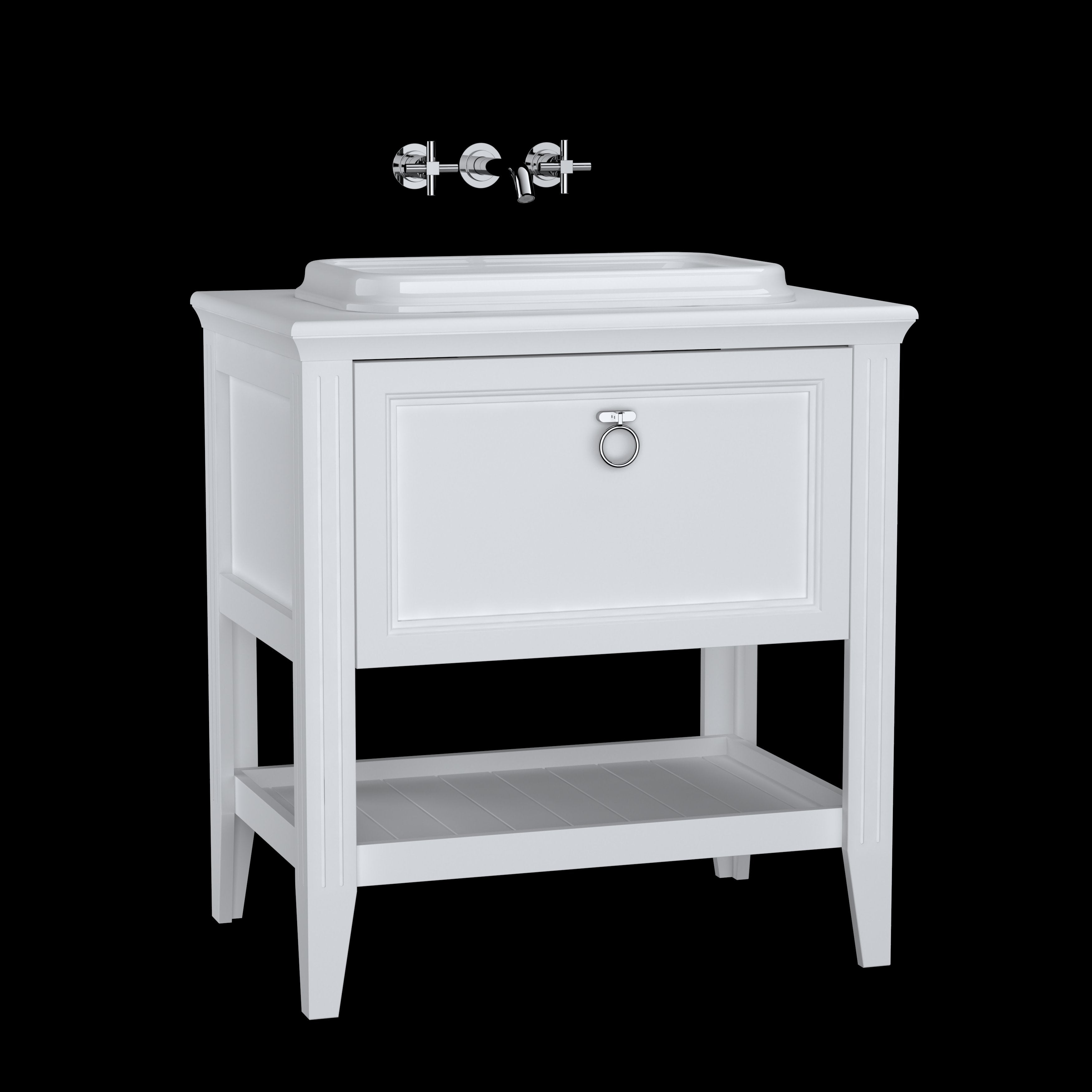Vitra Valarte Badkameronderkast Mat Wit 80Cm