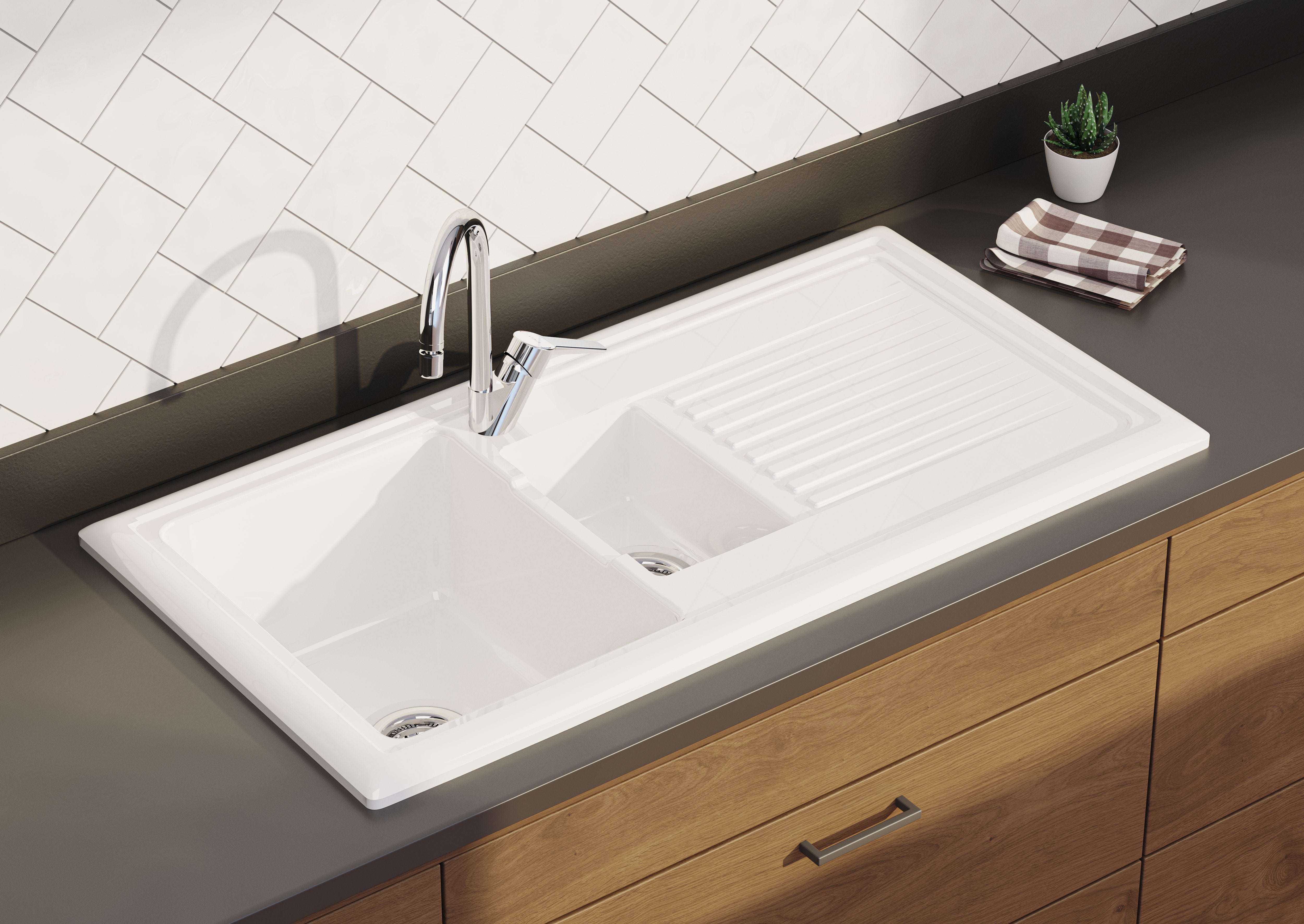 Vitra Solid S Keukenkraan Chroom