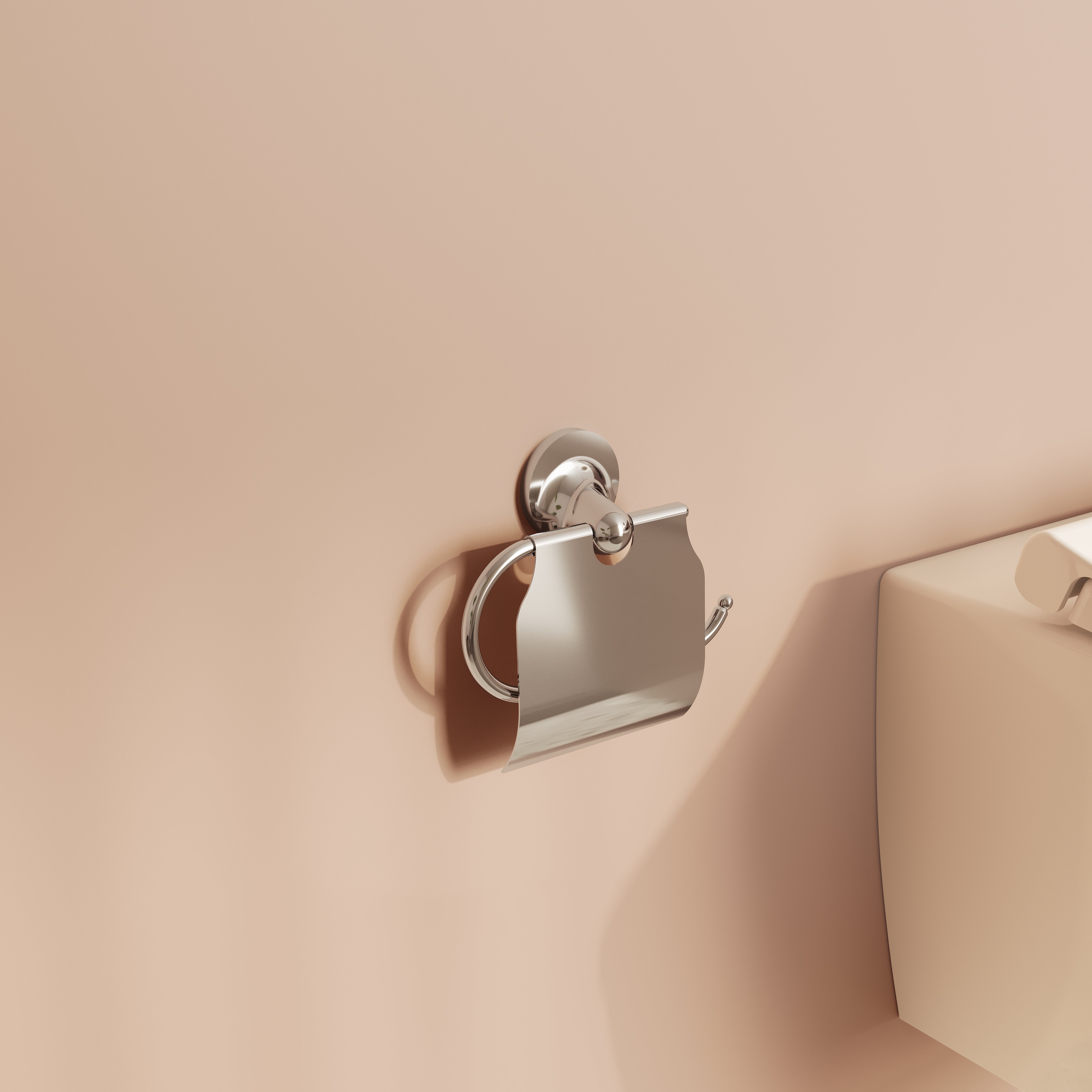 Vitra Marin Toiletrolhouder Met Deksel Chroom
