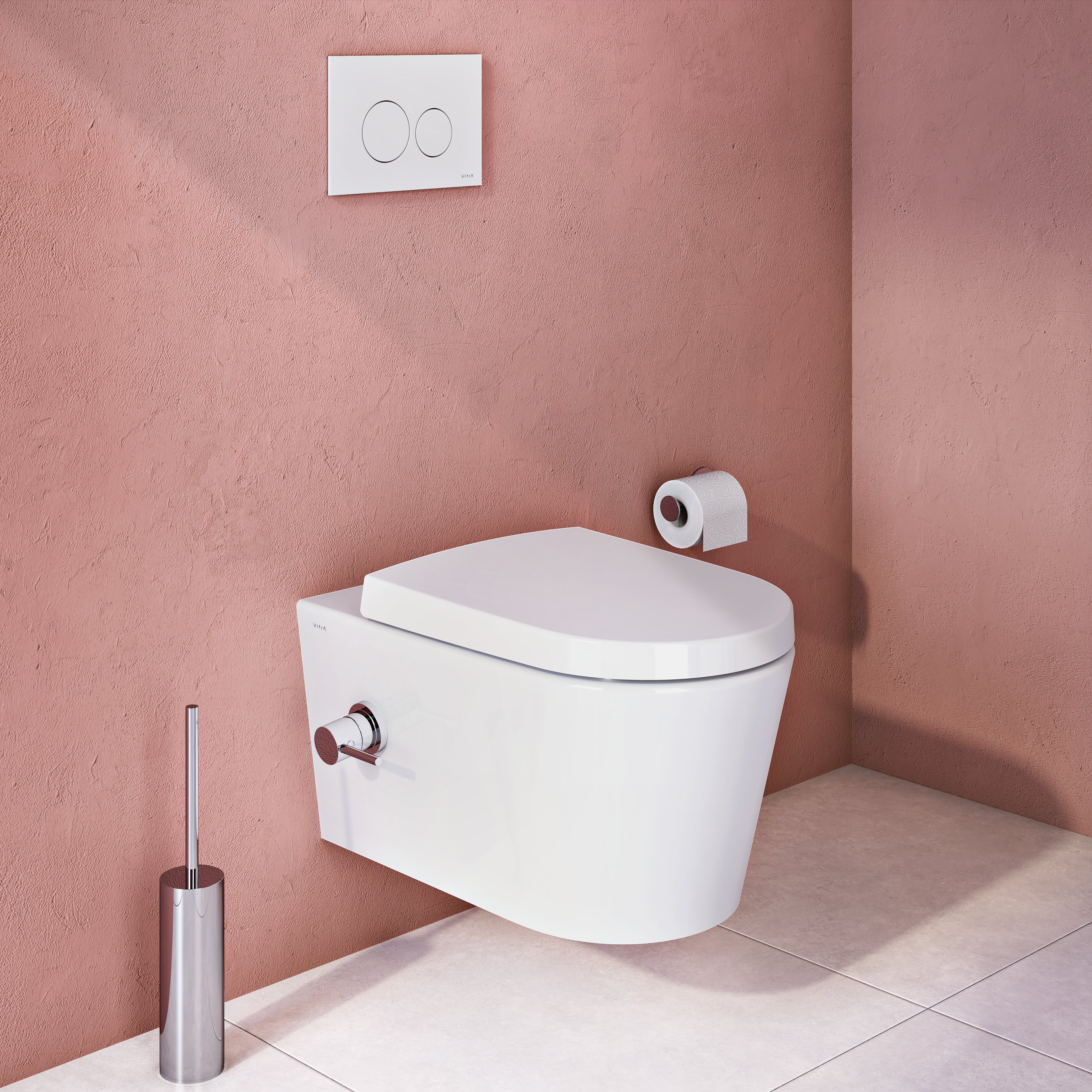 Vitra Nest Rim-Ex Wandcloset Met Thermostatische Bidet Wit