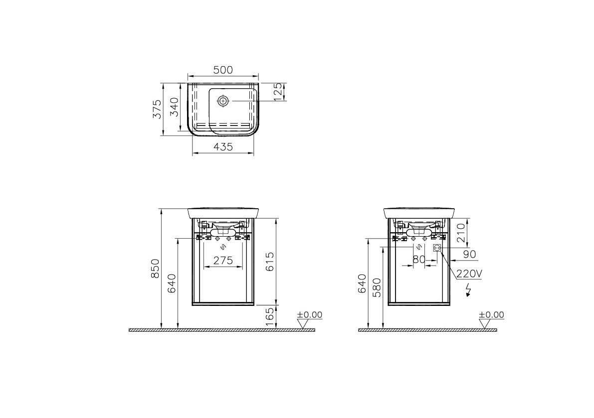 Vitra Sento Badkameronderkast Mat Antraciet 50Cm