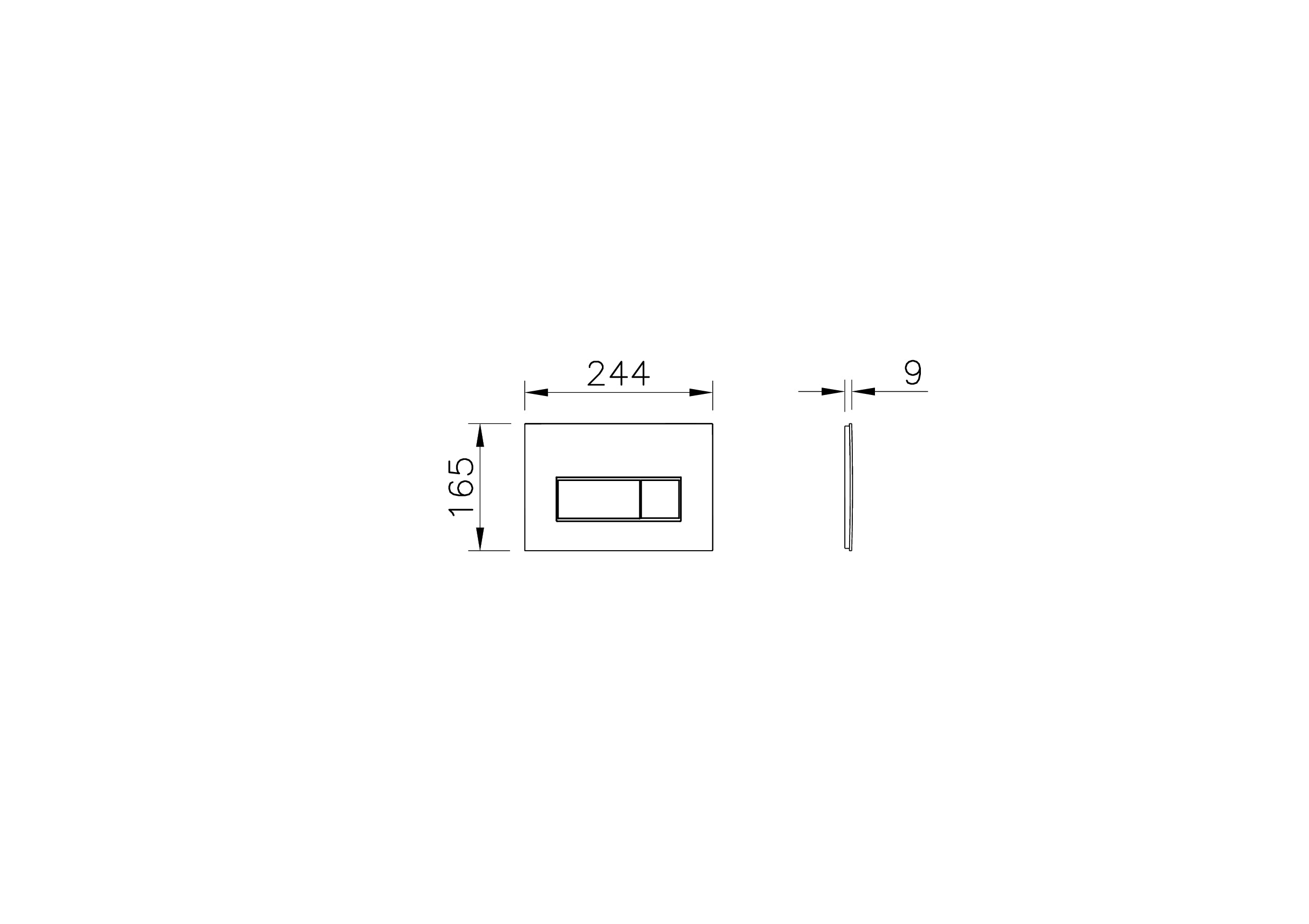 Vitra Root Square Bedineningspanel Mat Zwart