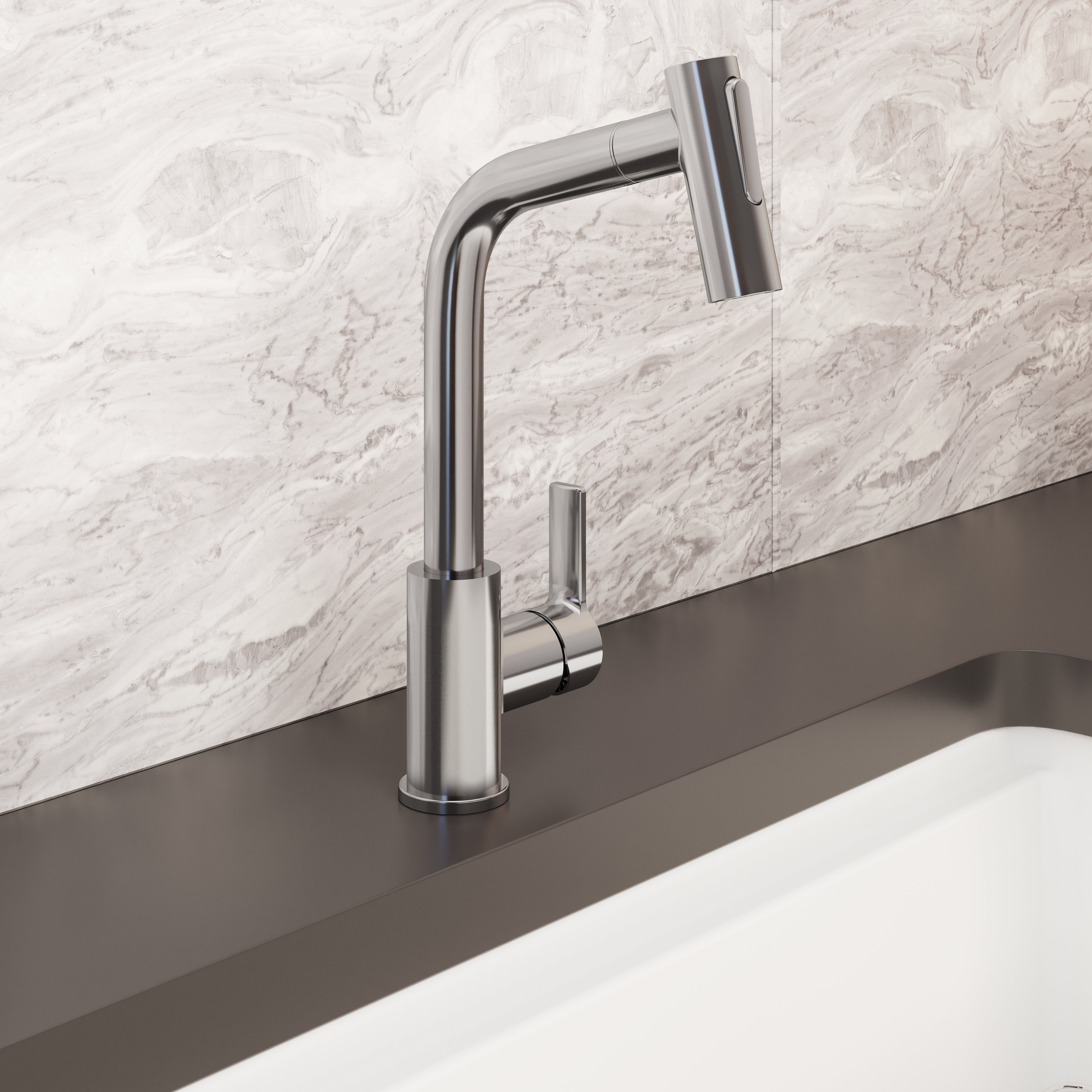 Vitra Masterline Maestro Pull-Out Keukenkraan Chroom