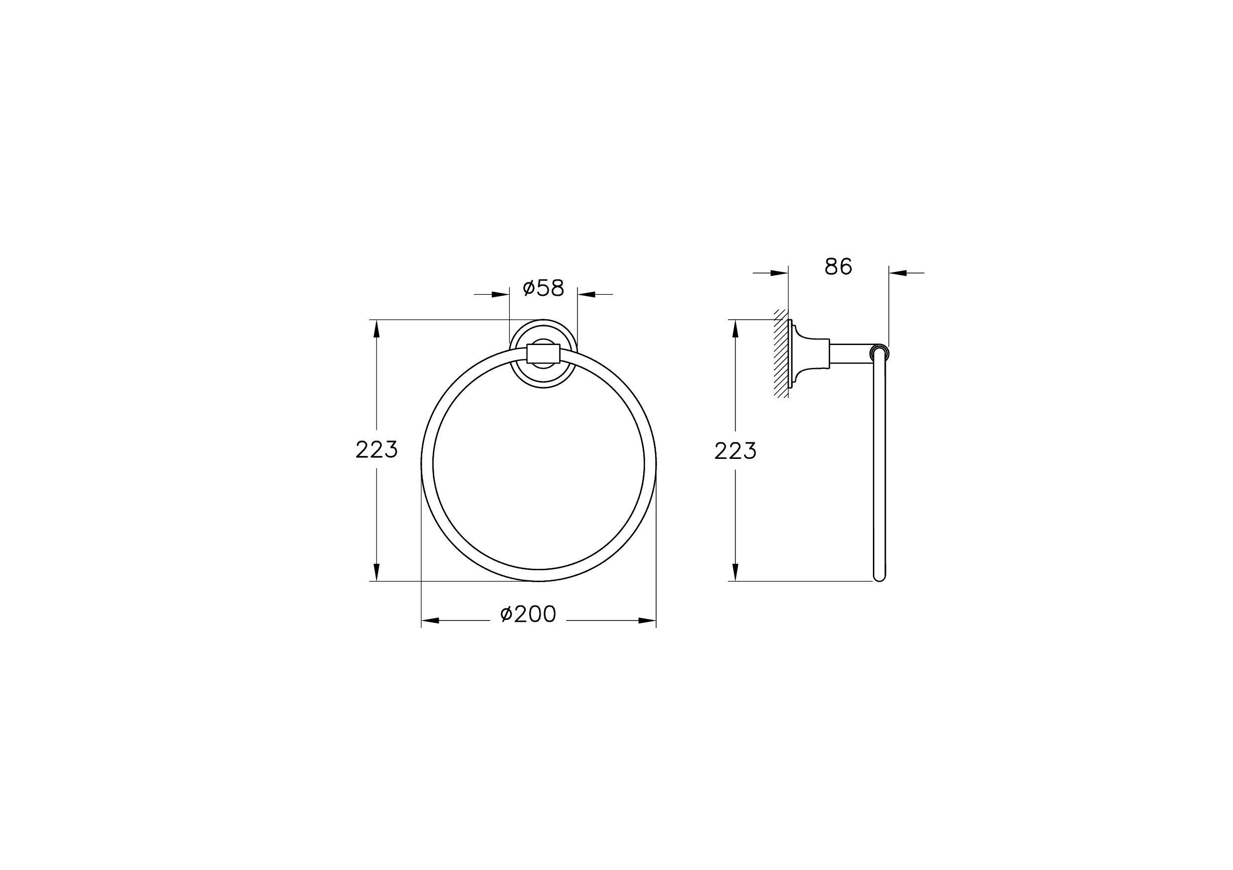 Vitra Origin Classic Handdoekhouder Ring