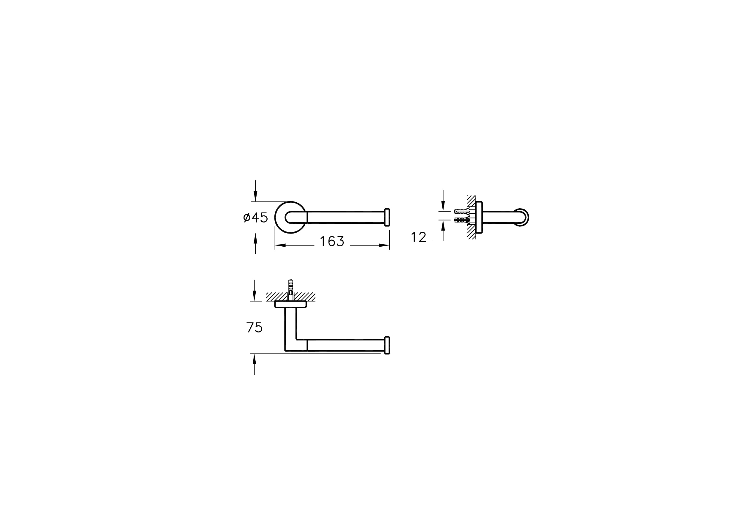 Vitra Minimax Reserverolhouder Chroom