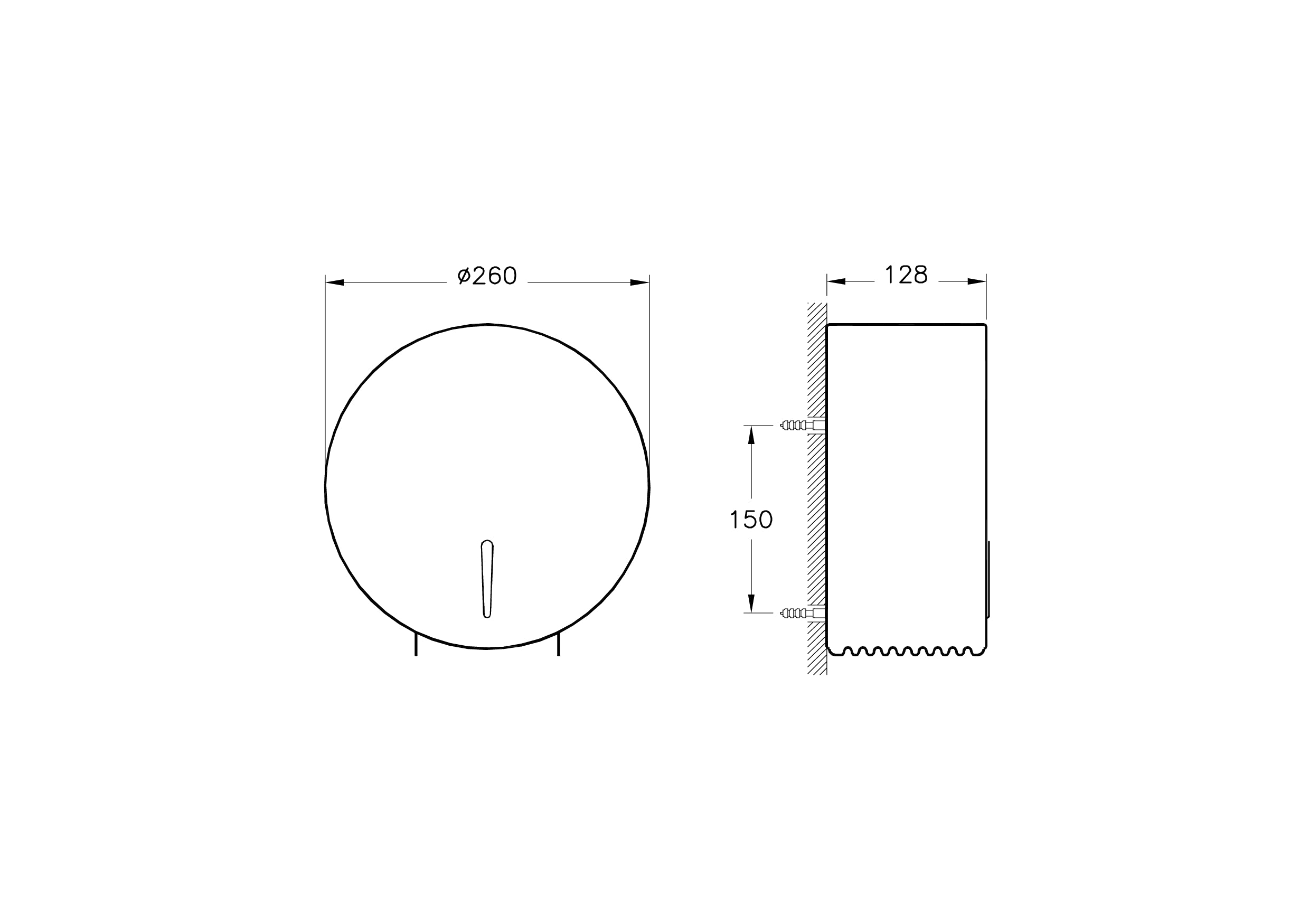 Vitra Arkitekta Toiletrolhouder Chroom