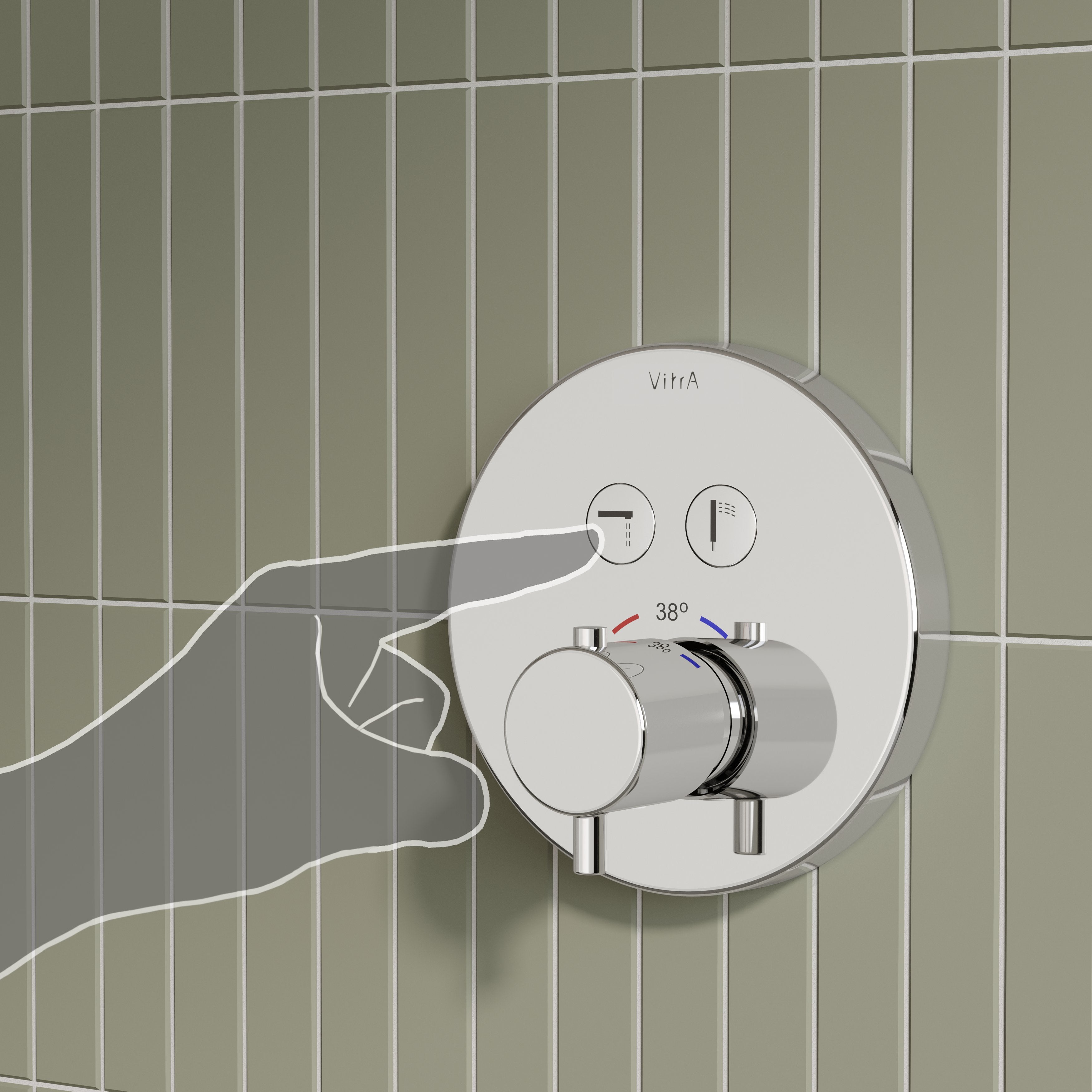 Vitra Root Round Aquacontrol Douche/Bad Kraan