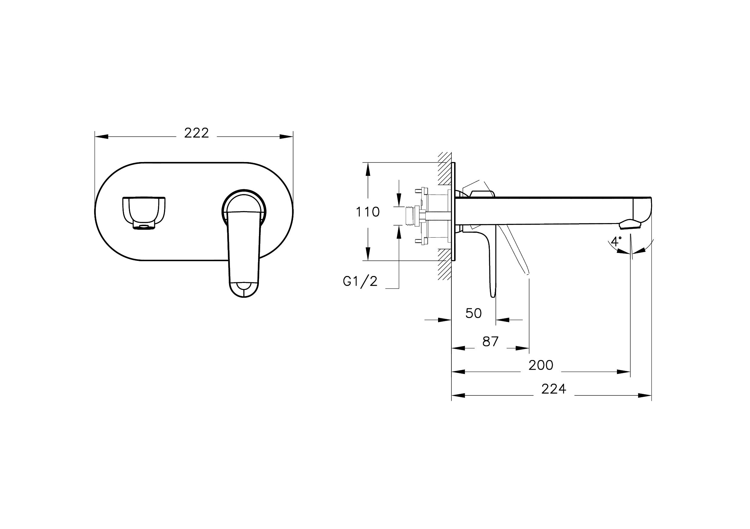 Vitra Root Round Inbouw Wastafelkraan