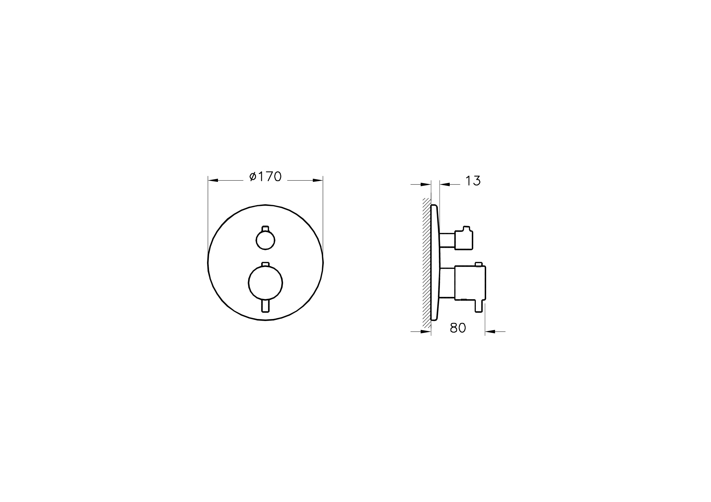Vitra Origin Douche/Bad Kraan