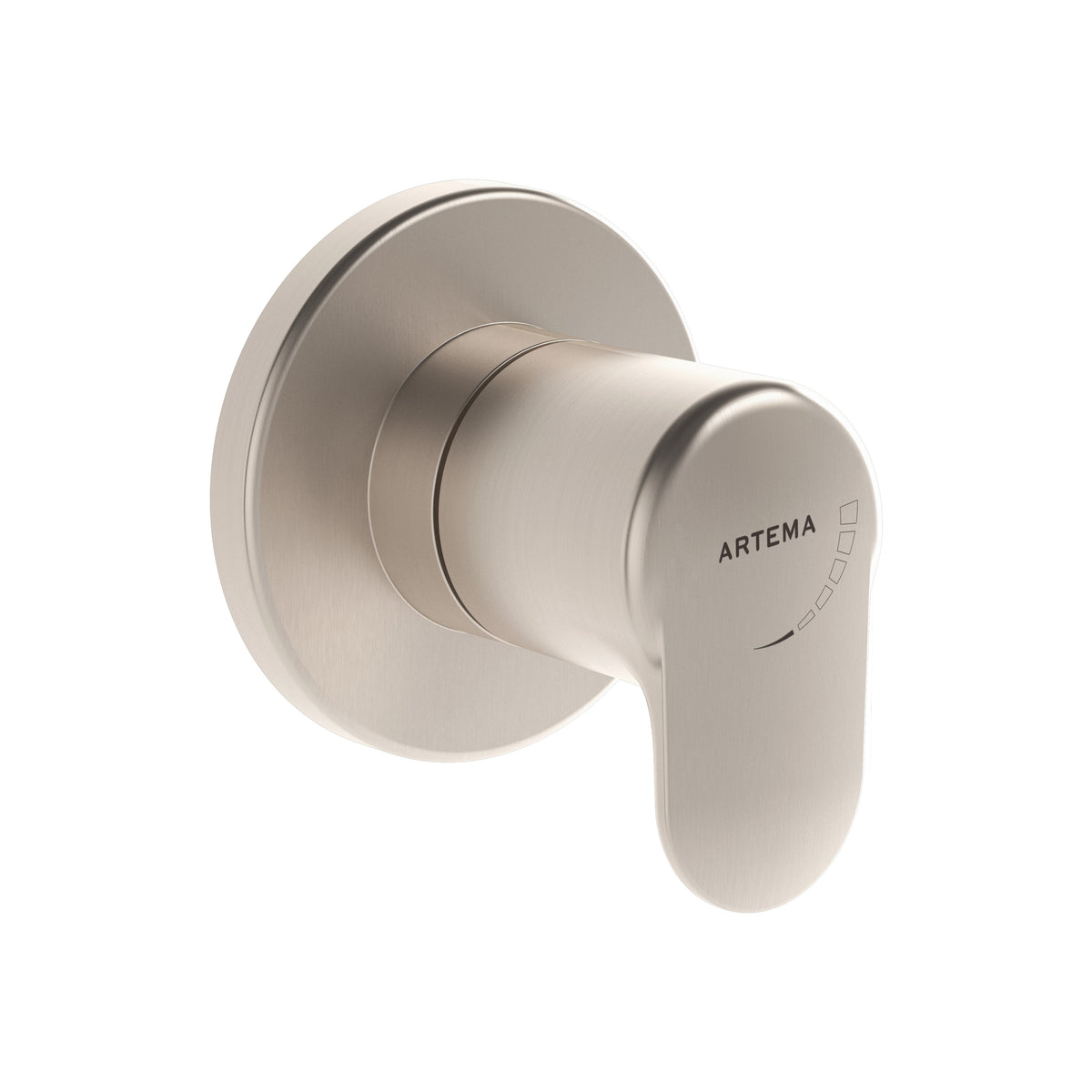 VitrA Root Round Stopkraan, Geborsteld Nikkel