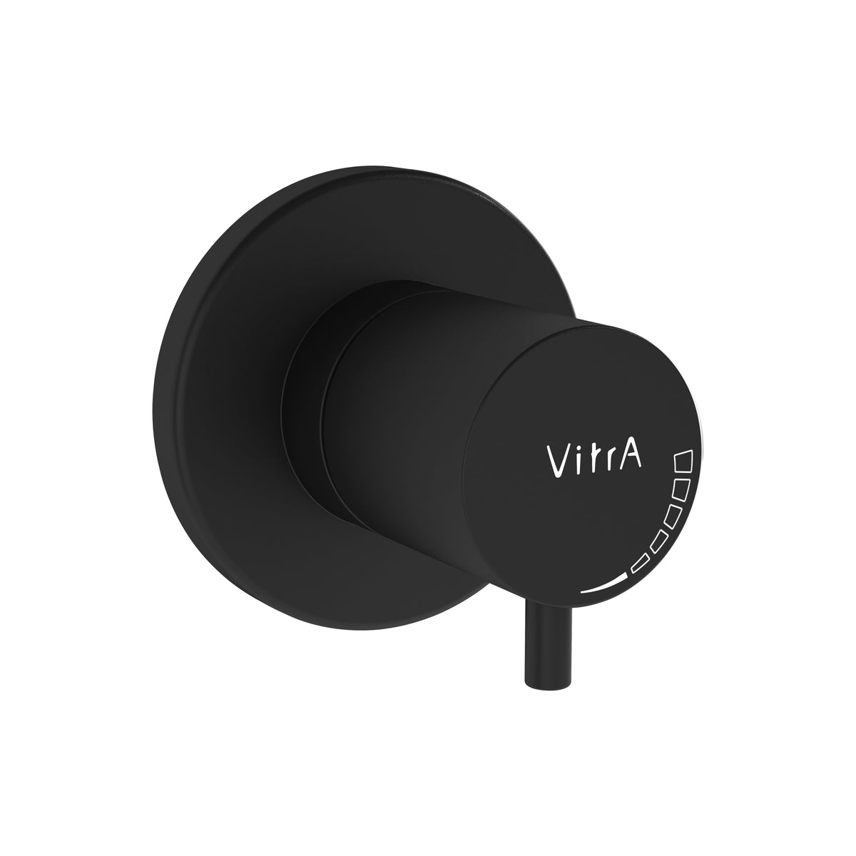 Vitra Origin Inbouwstopkraan met opbouwmontage, matzwart