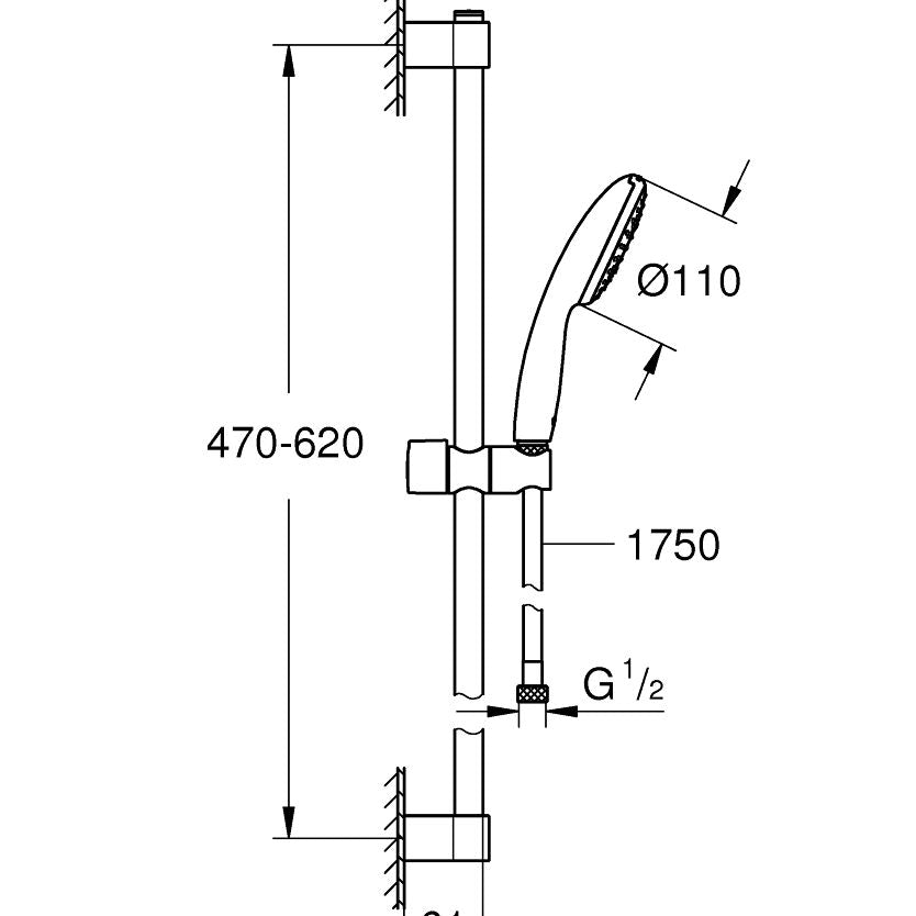 Grohe Tempesta 110 Doucheset Chroom