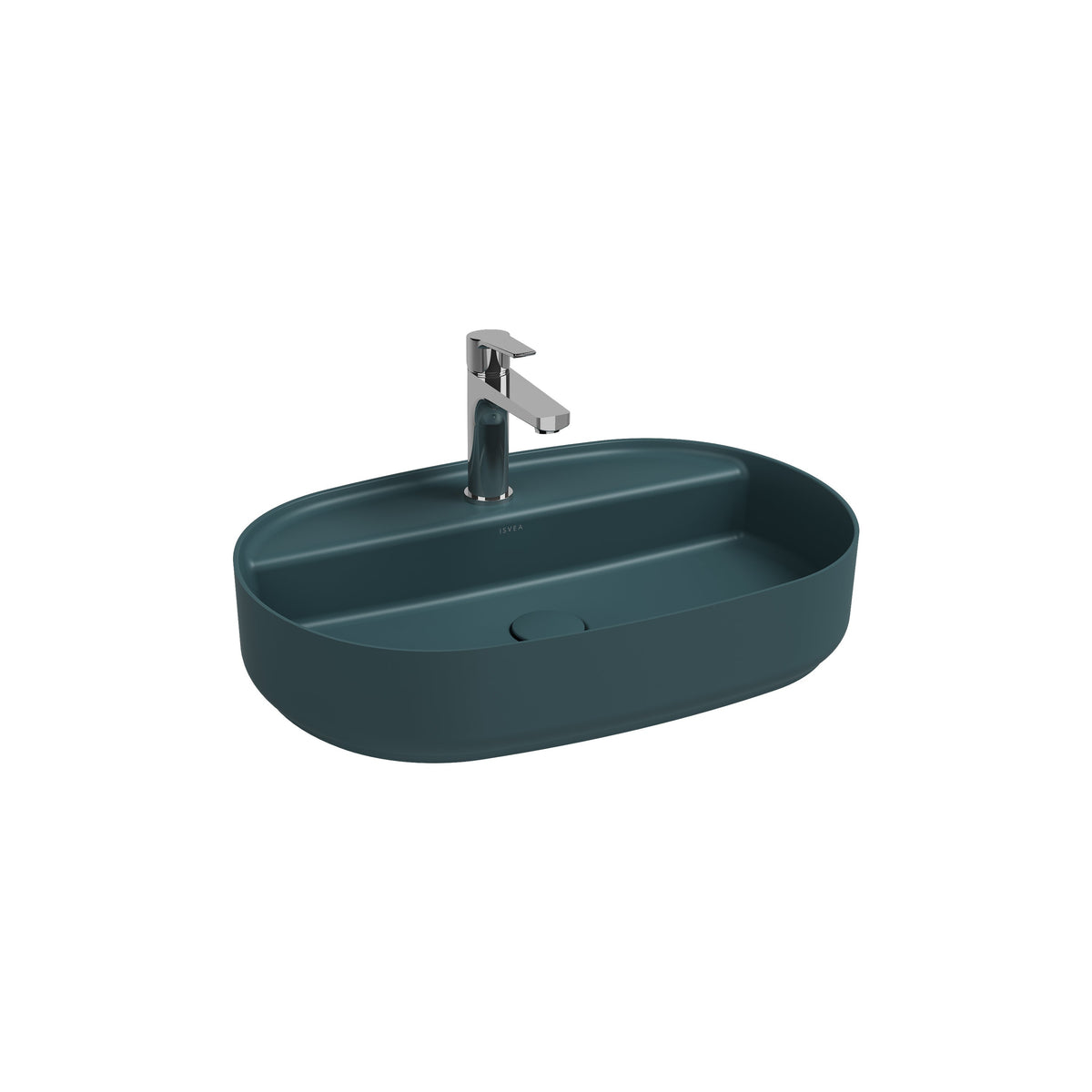 Isvea Infinity Wastafel 60 Cm, Petrolgroen