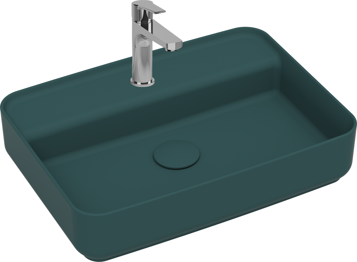 Isvea Infinity Wastafel 55 Cm, Petrolgroen