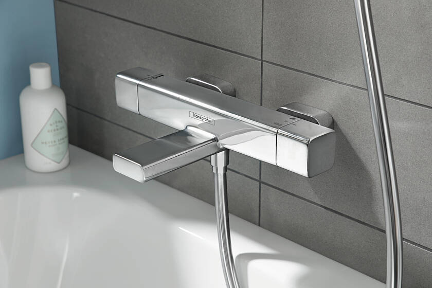 Hansgrohe Ecostat E Badkraan Thermostatisch Met Omstel Met Koppelingen Chroom