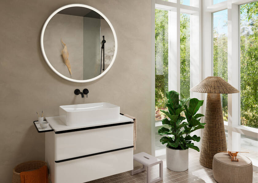 Hansgrohe Tecturis S Wastafelkraan Inbouw - Mengkraan - Rond - Eengreeps - 22.5Cm Uitloop - Mat Zwart