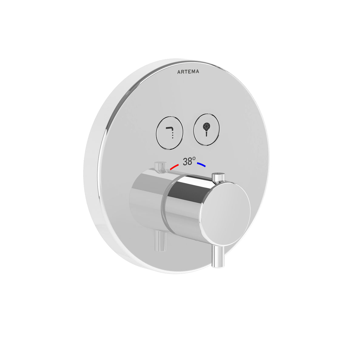 VitrA Root Round Aquacontrol Shower/Bath Mixer, Chrome