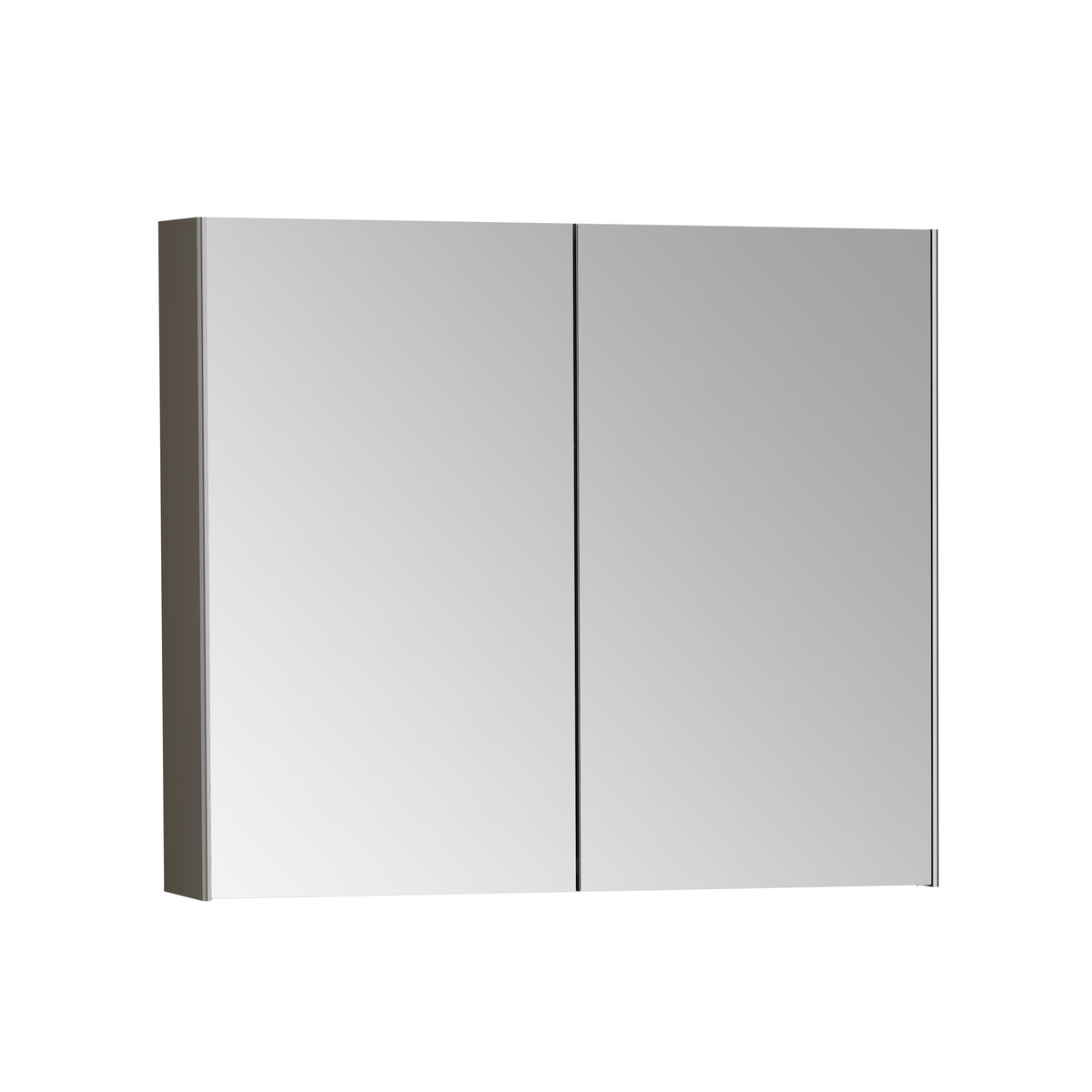 VitrA Basis Mirror Cabinet Brushed Chrome 80Cm
