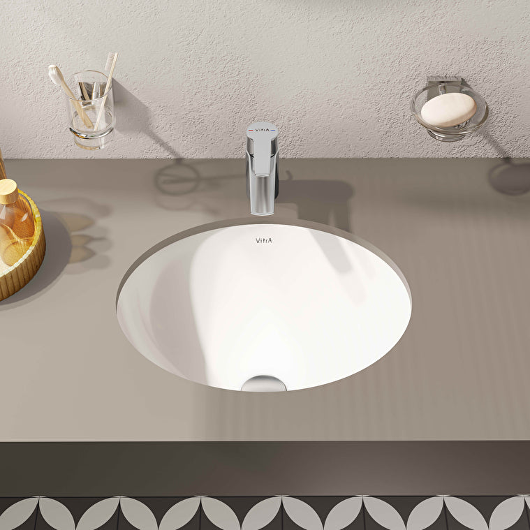 VitrA S20 Onderbouwwastafel, Zonder Kraangat, Met Overloop, Wit
