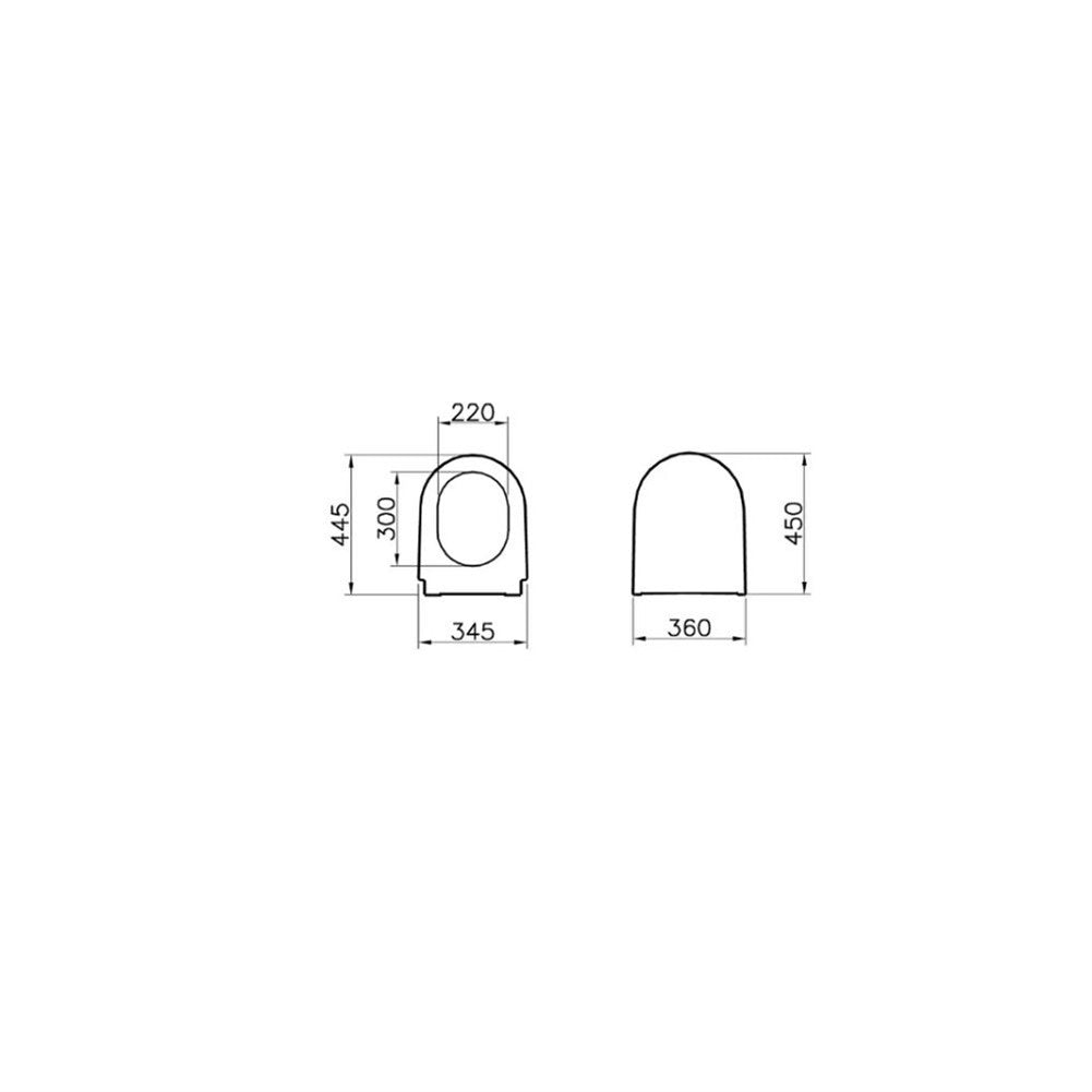 VitrA Nest Toilet Seat, Soft-close, Easy Release, Duroplast, White