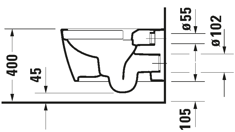 Duravit ME By Starck spoelrandloos Hangendtoilet
