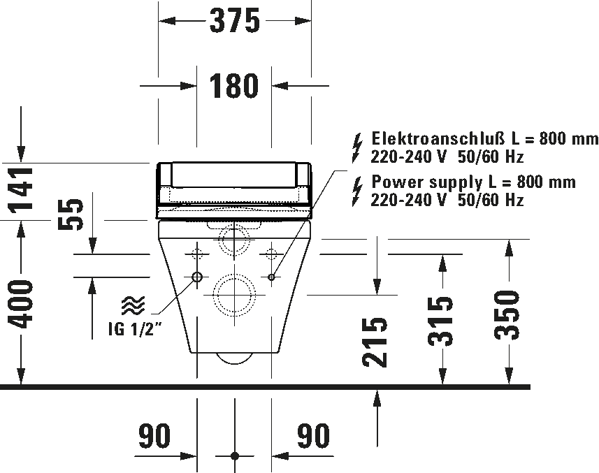 Duravit Durastyle SensoWash Classic Smart WC Bril