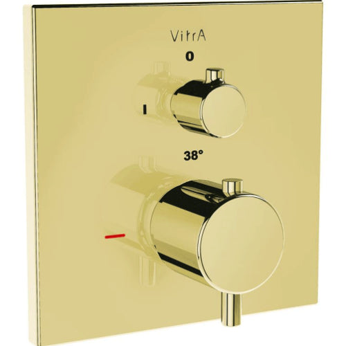 VitrA Root Square Dusch-/Wannenarmatur, Gold