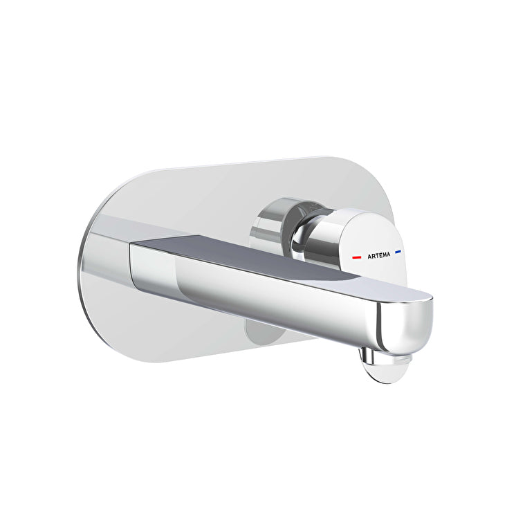 Vitra Flow Round inbouwwastafelkraan - chroom
