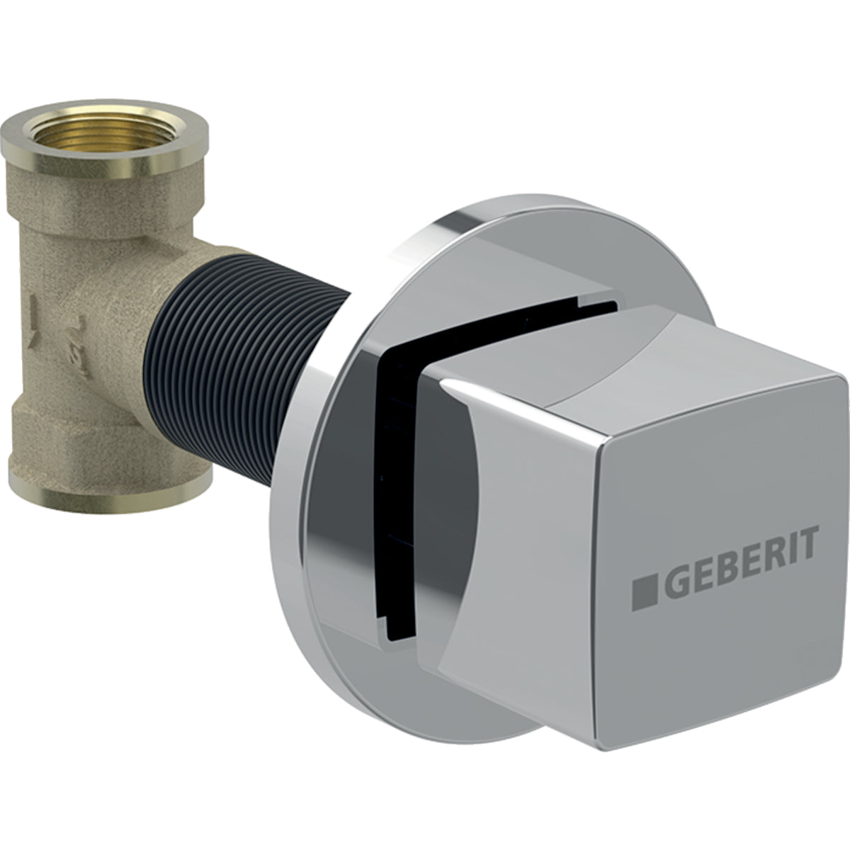 Geberit Stopkraan Vierkant Chroom