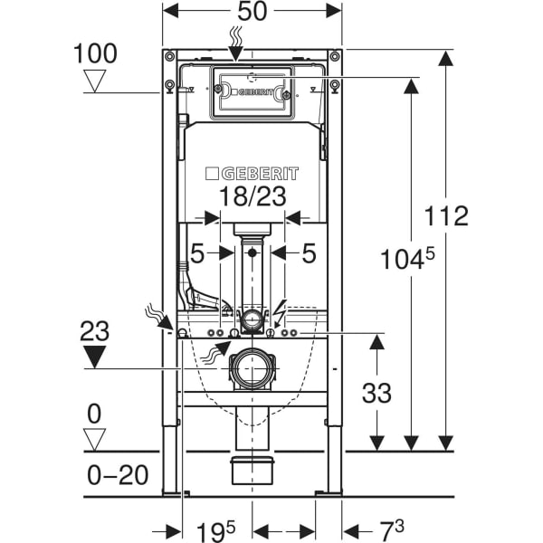 Geberit Delta Inbouwreservoir 12 Cm Duofix Basic