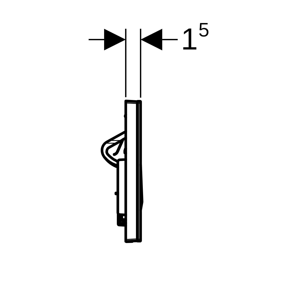 Geberit Alpha 50 Bedieningsplaat - 2-Toets Spoeling