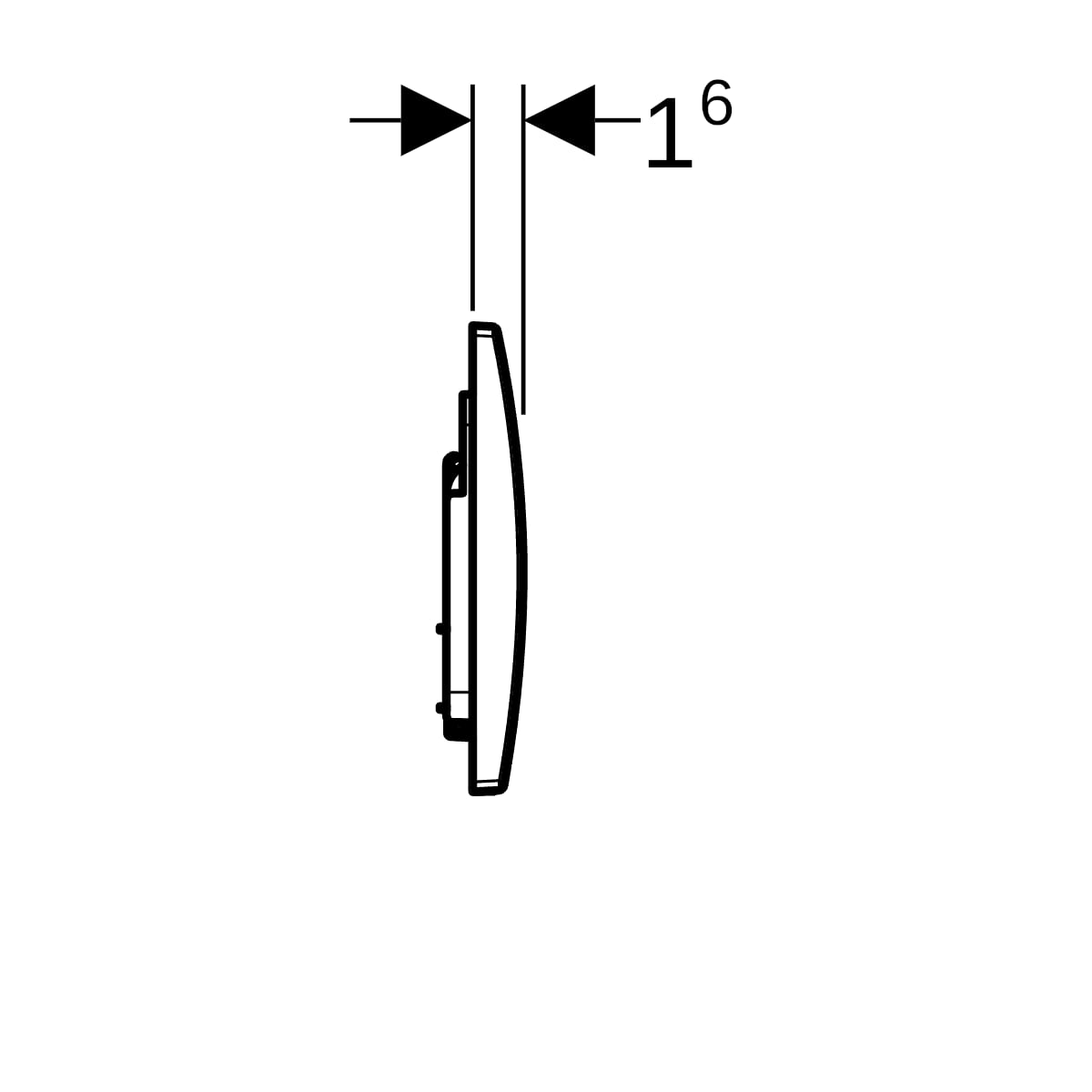 Geberit Alpha 01 Bedieningsplaat - 2-Toets Spoeling