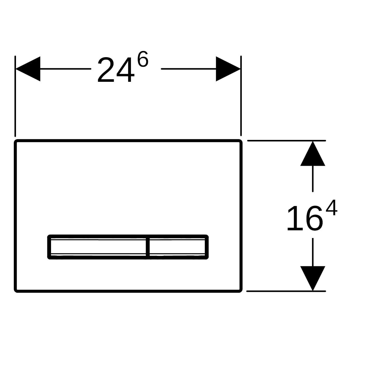 Geberit Sigma 50 Bedieningsplaat - 2-Toets Spoeling