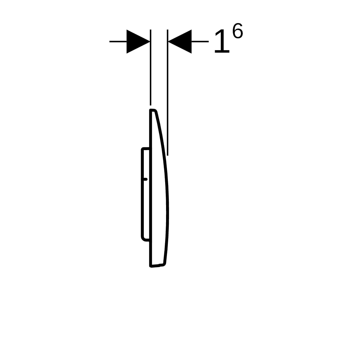 Geberit Alpha 25 Bedieningsplaat - 2-Toets Spoeling