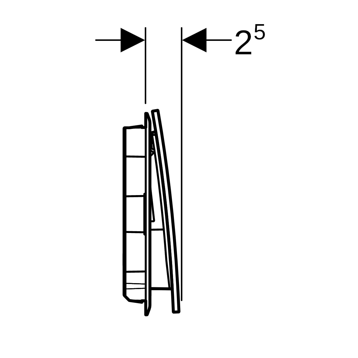 Geberit Sigma 70 Bedieningsplaat - 2-Toets Spoeling