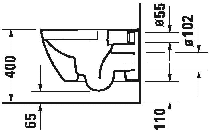 Duravit Happyd 2 Wandcloset Diepspoel Rimless Met Verdekte Bevestiging 36.5X54Cm Wit