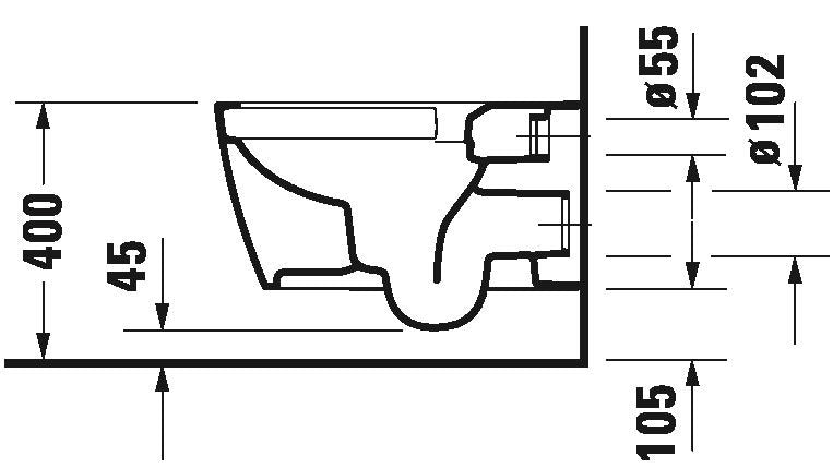 Duravit Starck Me Wandclosetpack Diepspoel Rimless 37X57Cm Met Softclose Closetzitting Wit