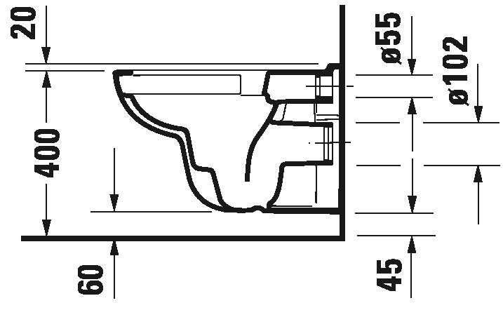Duravit D-Code Pack Wandcloset Met Softclose Zitting Wit
