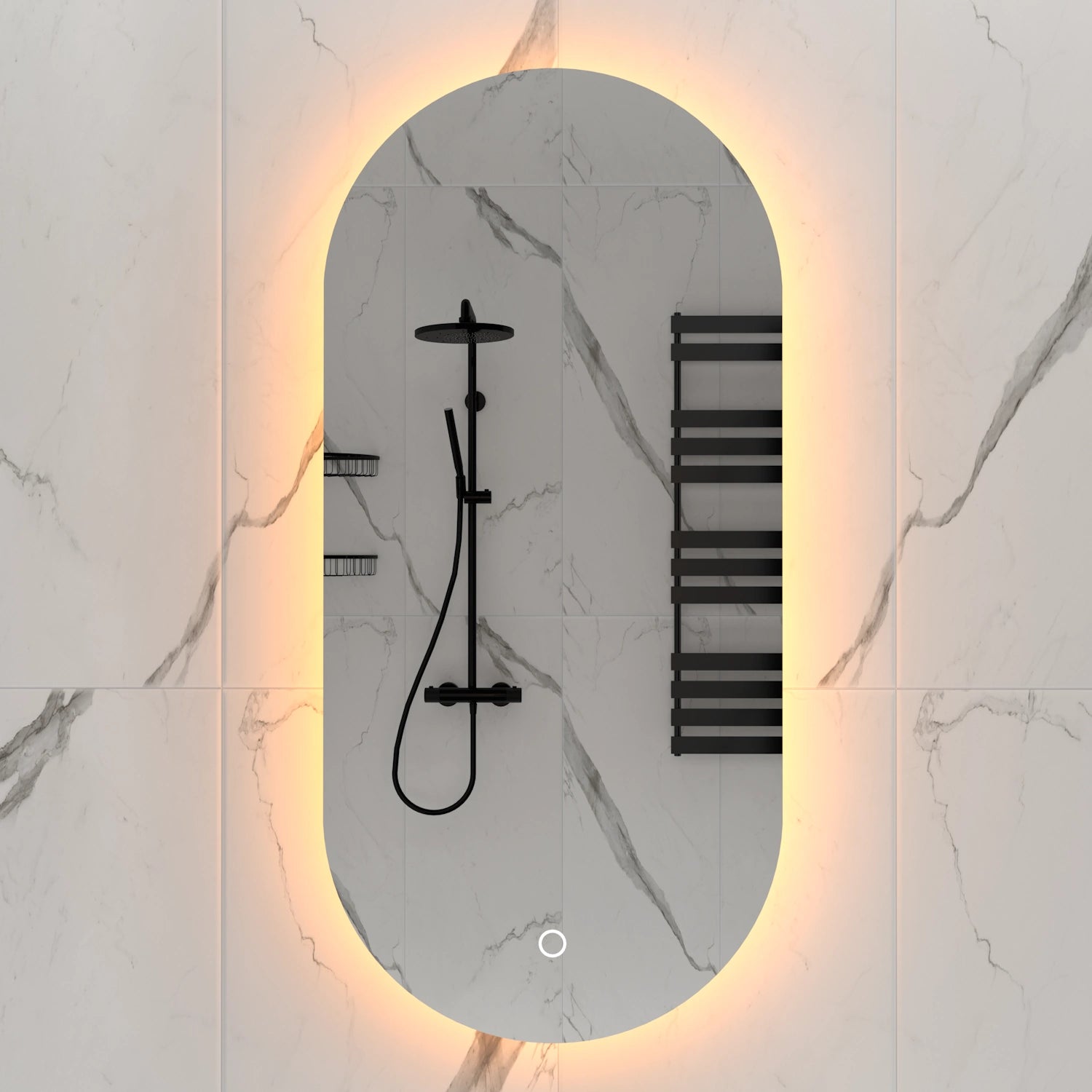 Dutchline - Alura Ovaal Luxe Indirecte Ledspiegel - 45