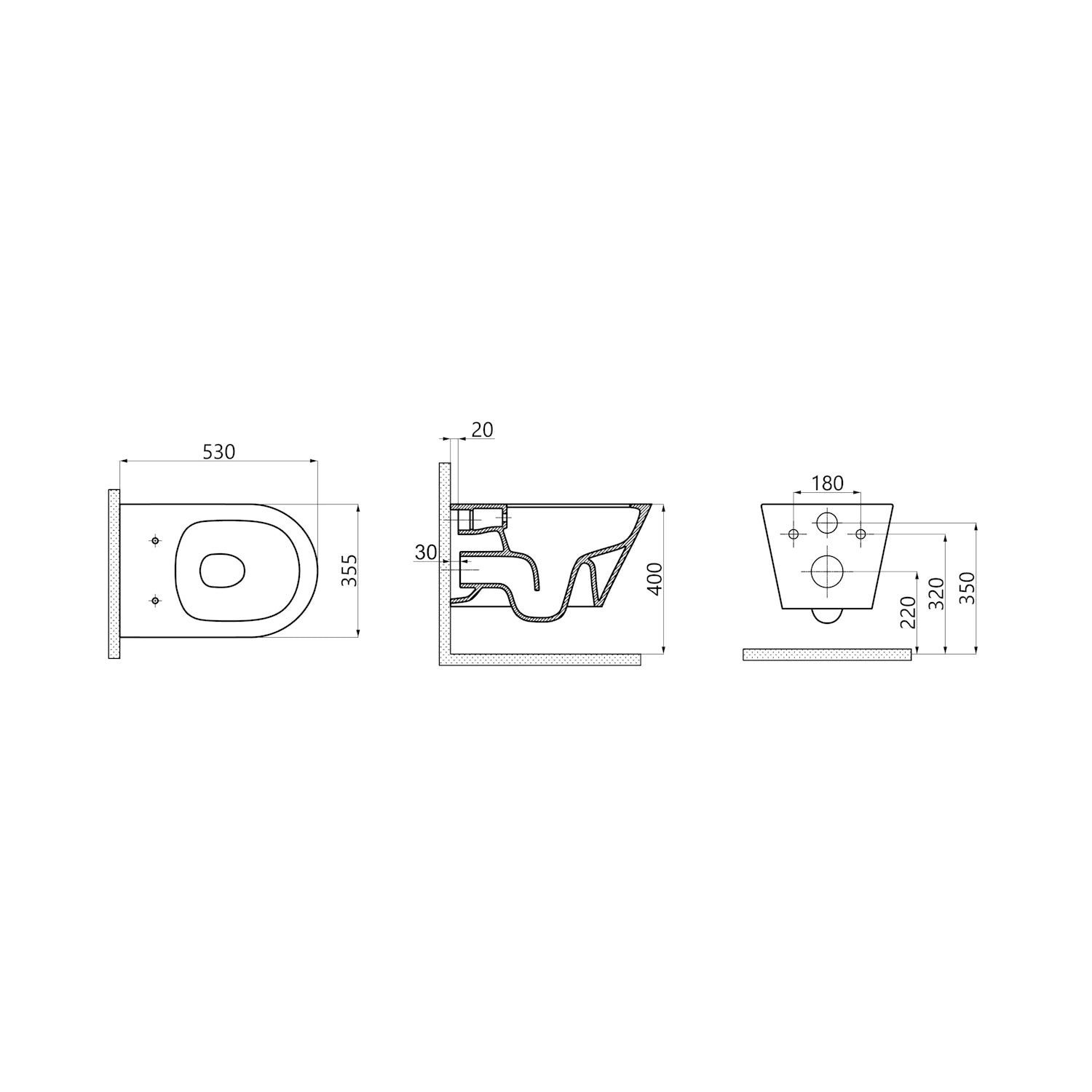 Dutchline - Avva Toiletpot Met Bidet - Mat Grijs - 355X530Mm