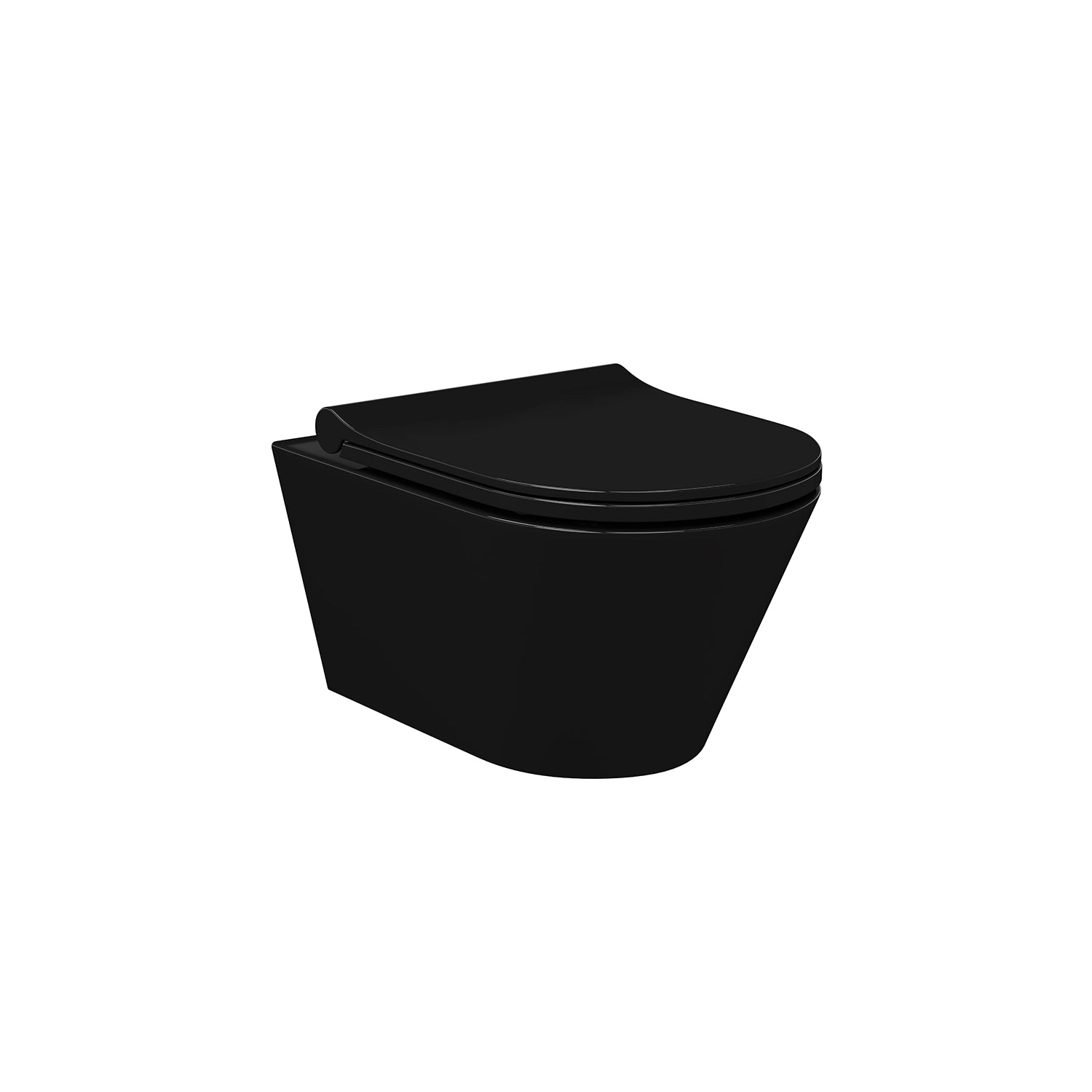 Dutchline - Avva Toiletpot Zonder Bidet - Mat Zwart - 355X530Mm