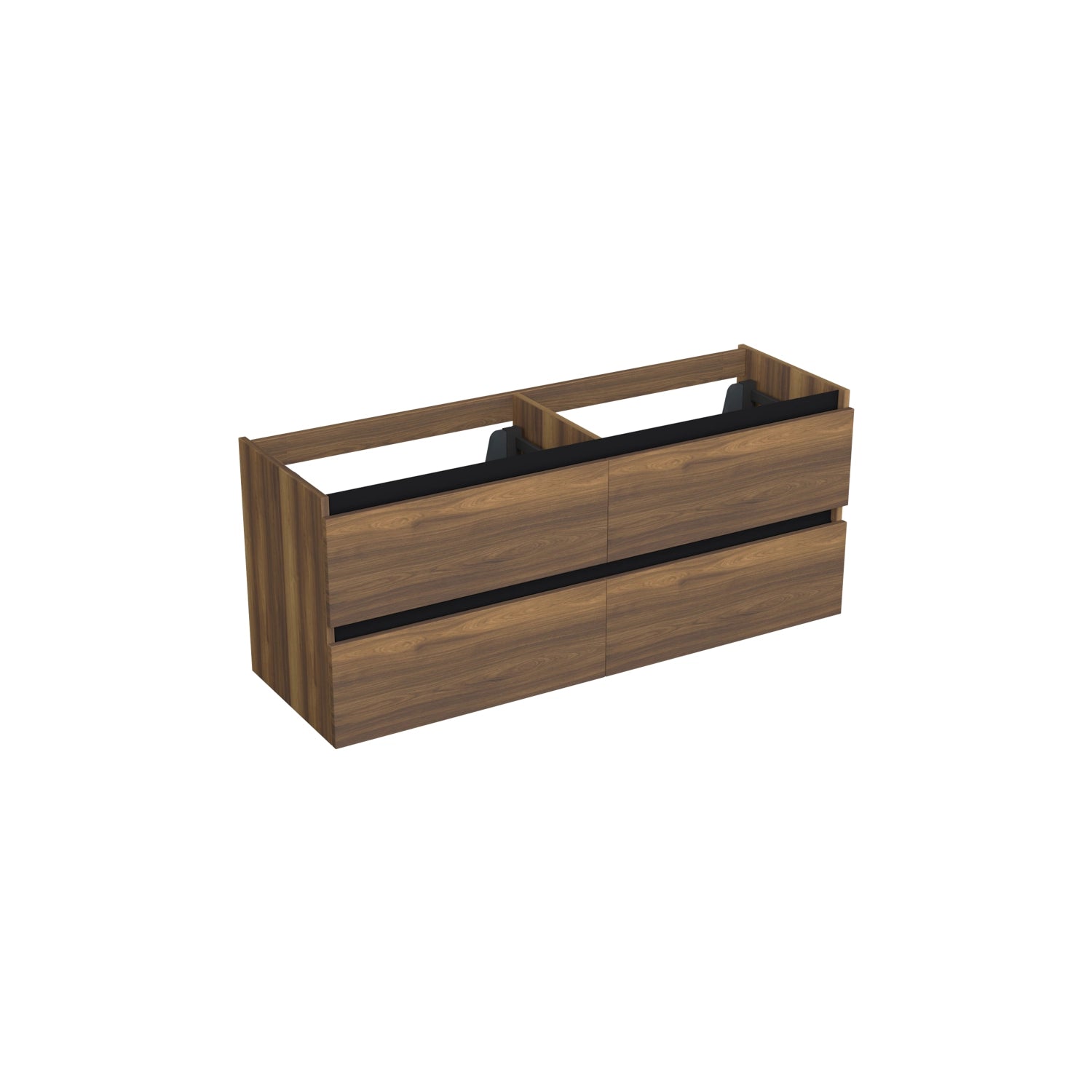 Dutchline Badmeubel Onderkast - Hamilton - 140X46Cm - 4 Lades - 2 Uitsparingen