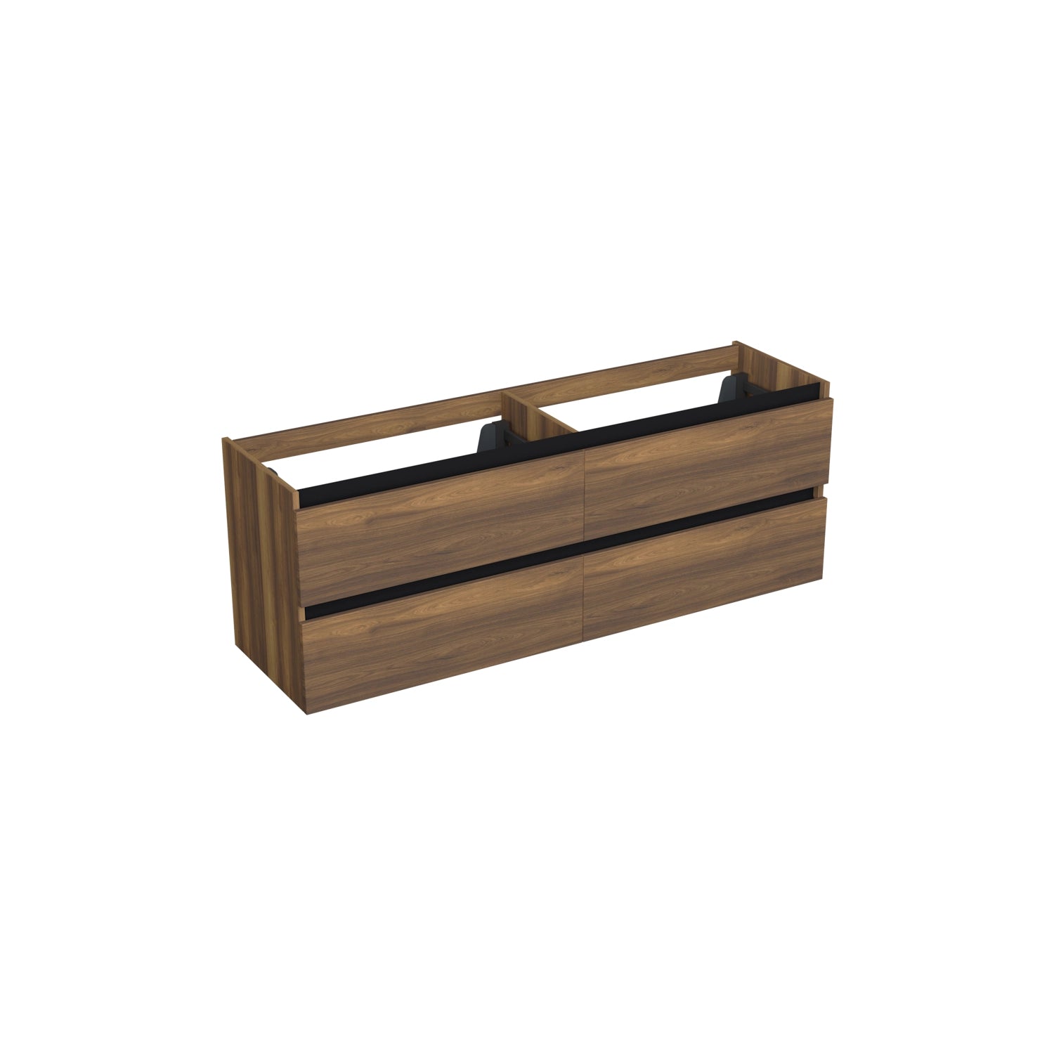 Dutchline Badmeubel Onderkast - Hamilton - 160X46Cm - 4 Lades - 2 Uitsparingen
