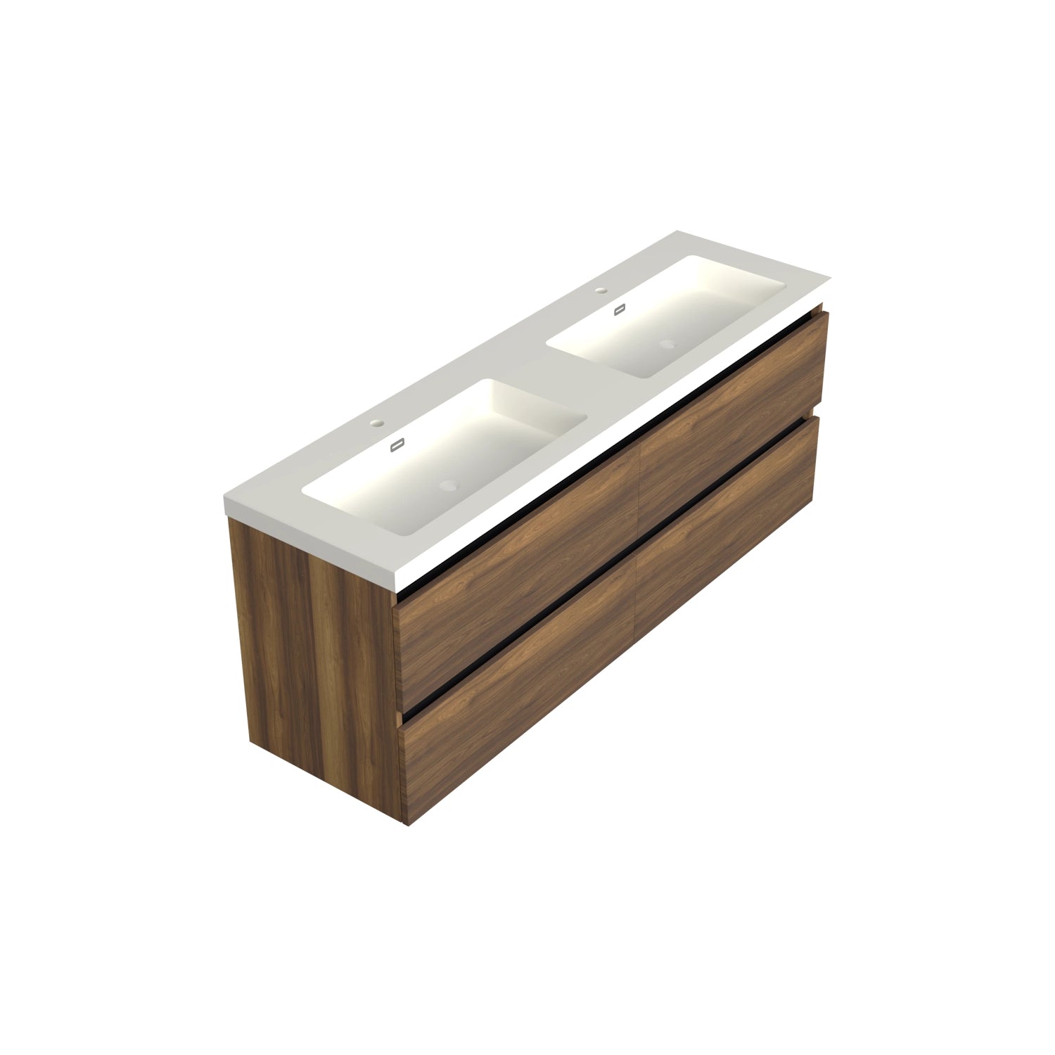 Dutchline Badmeubel Onderkast - Hamilton - 160X46Cm - 4 Lades - 2 Uitsparingen