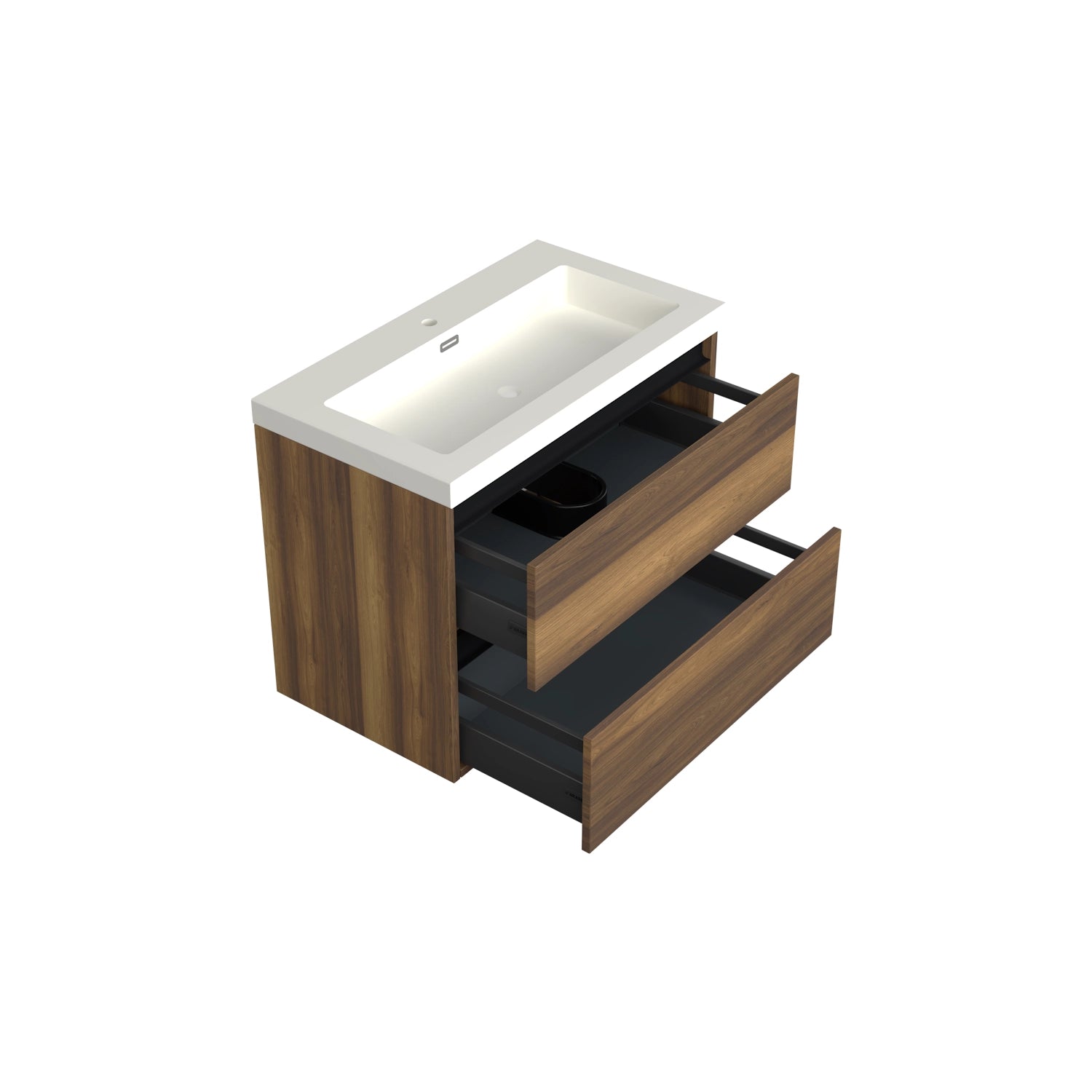 Dutchline Badmeubel Onderkast - Hamilton - 80X46Cm - 2 Lades - 1 Uitsparing