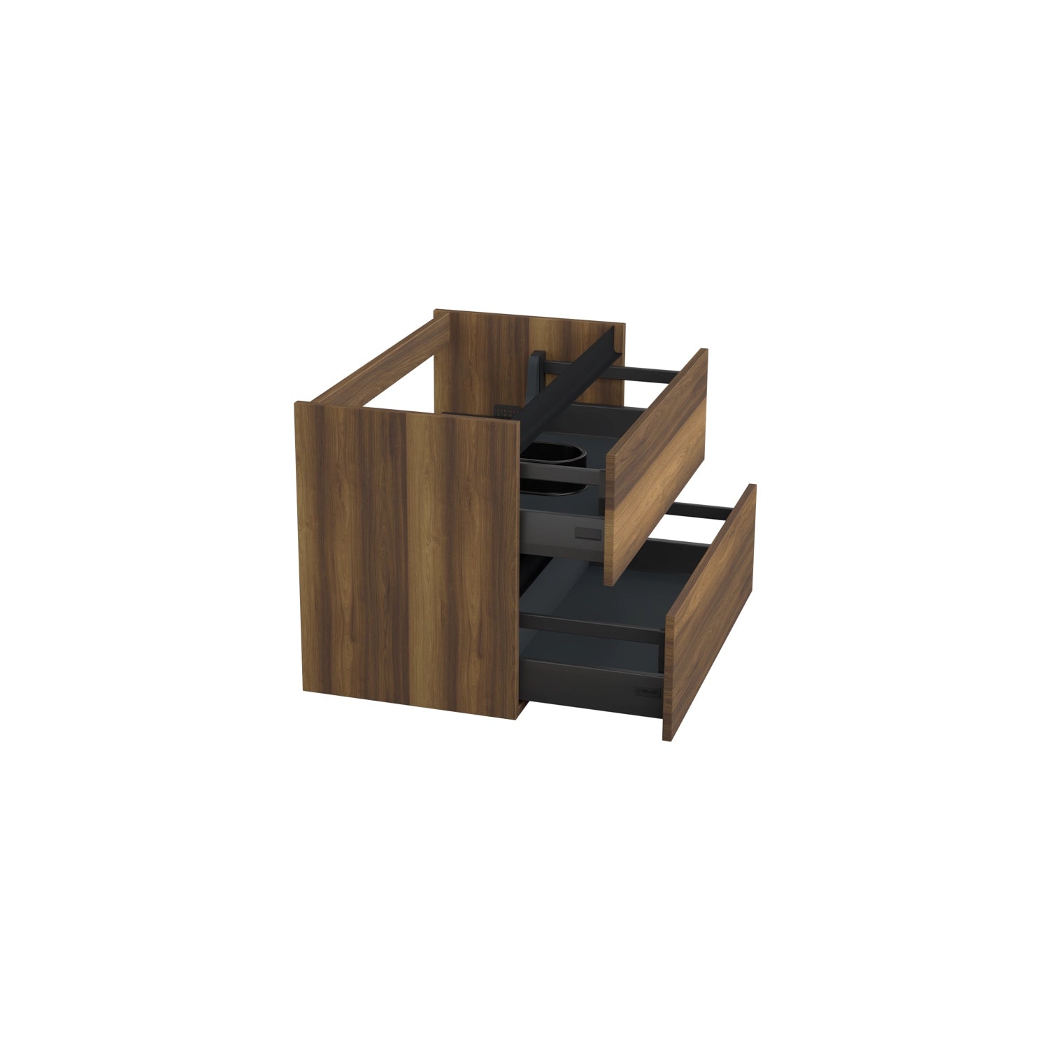 Dutchline Badmeubel Onderkast - Hamilton - 80X46Cm - 2 Lades - 1 Uitsparing
