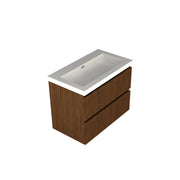 Dutchline Badmeubel Onderkast - Line Walnoot - 80X46Cm - 2 Lades - 1 Uitsparing