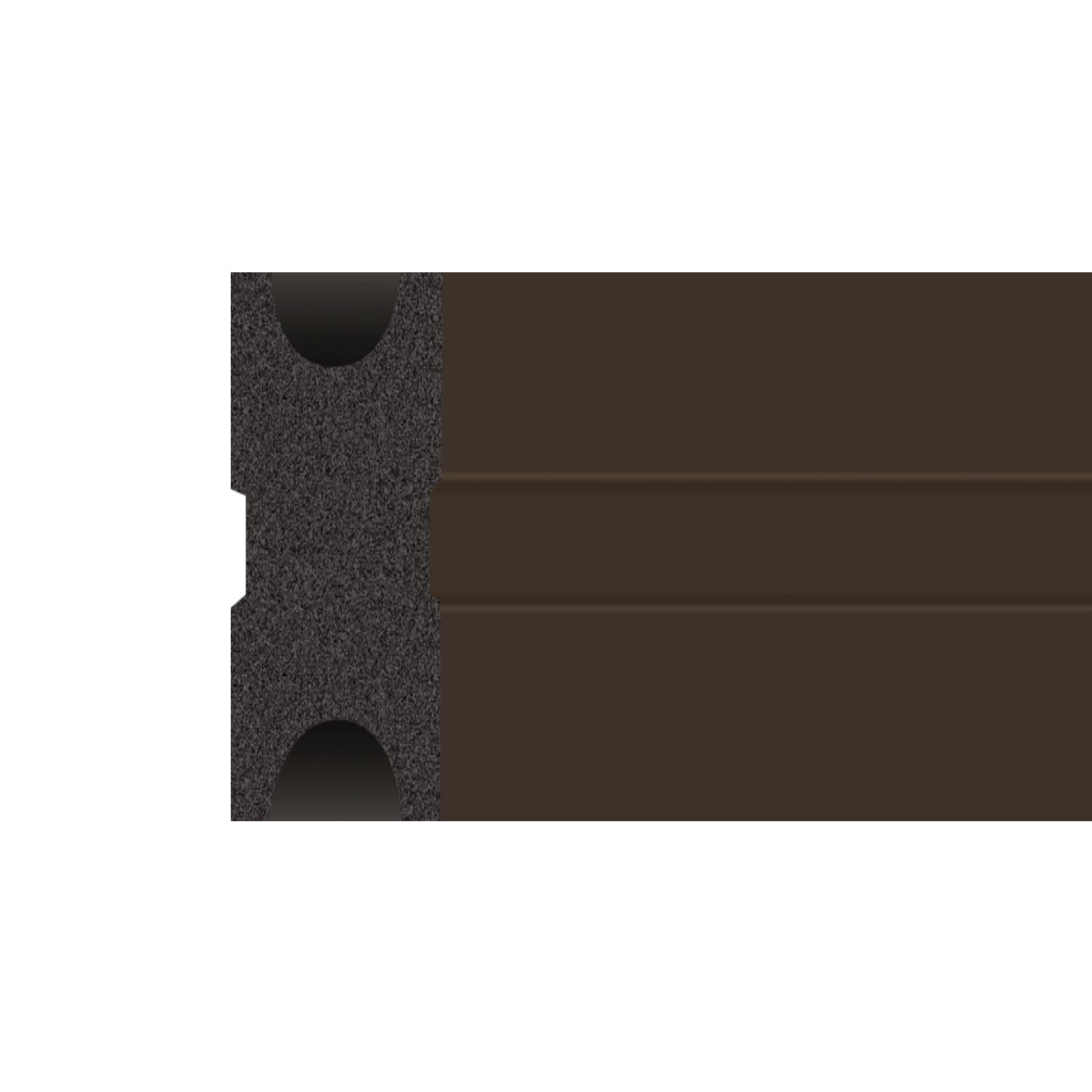 Dutchline - Composiet Onderlegbalk - Donkerbruin - 40X25