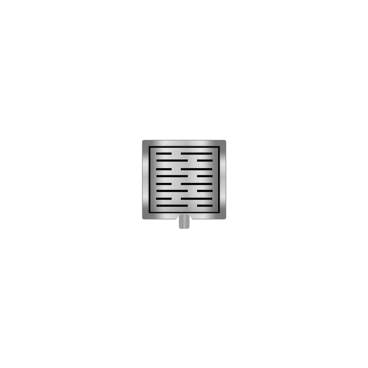 DutchLine -  Douchegoot met flens en rooster - RVS - 150x150mm
