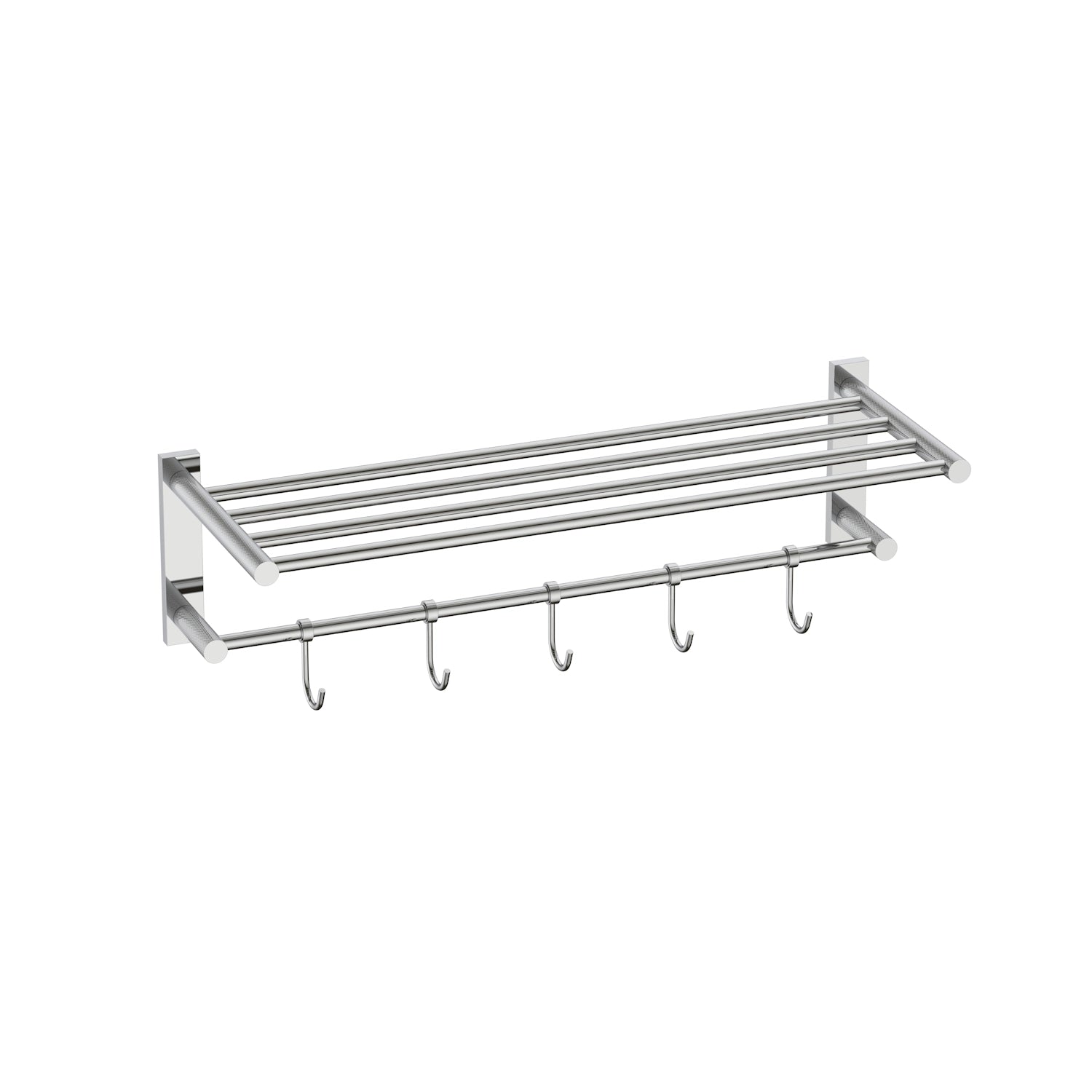 Dutchline - Handdoekrek Met Haken - 60Cm